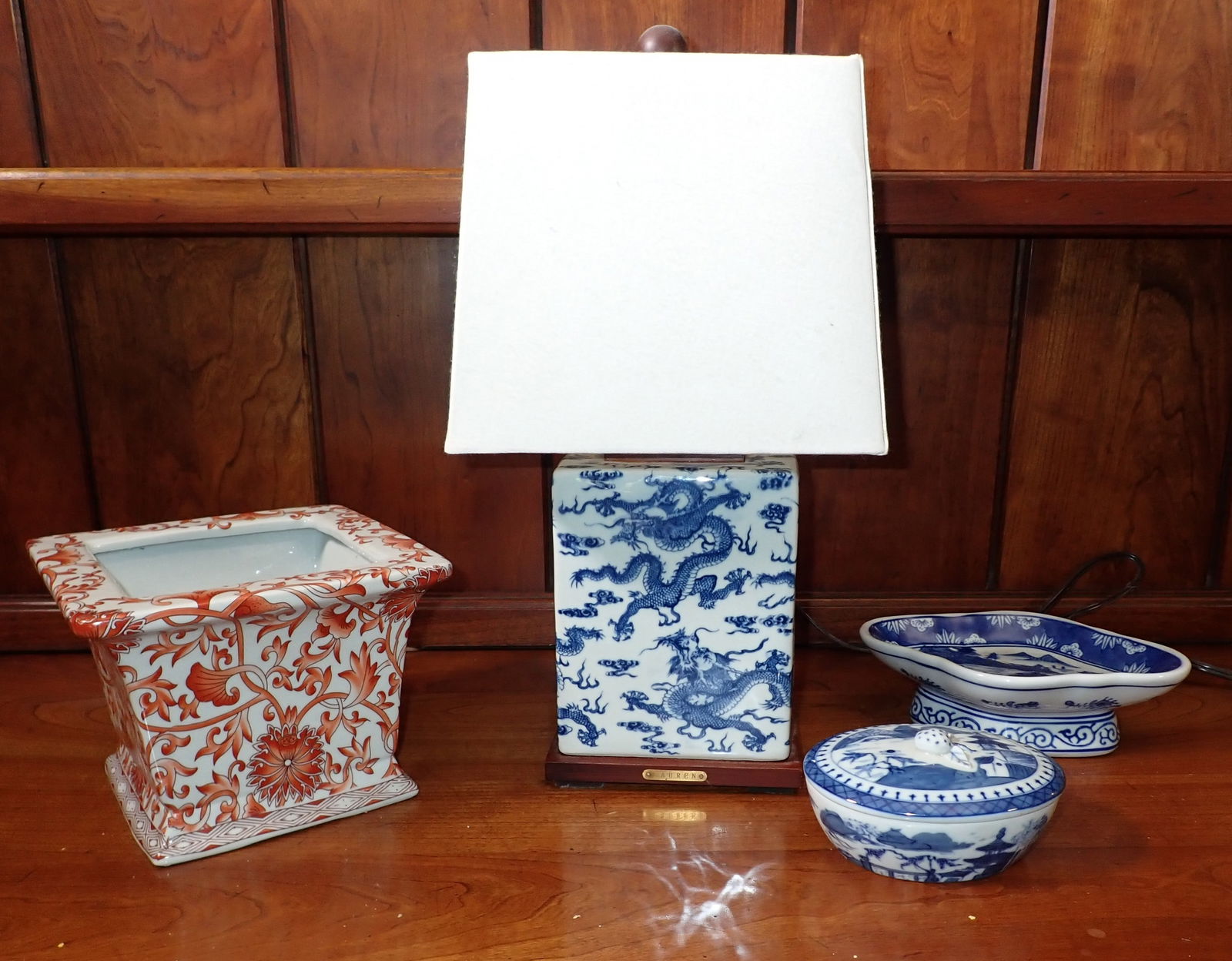 Oriental Planter Lamp Mottahedeh Jar (1 of 5)