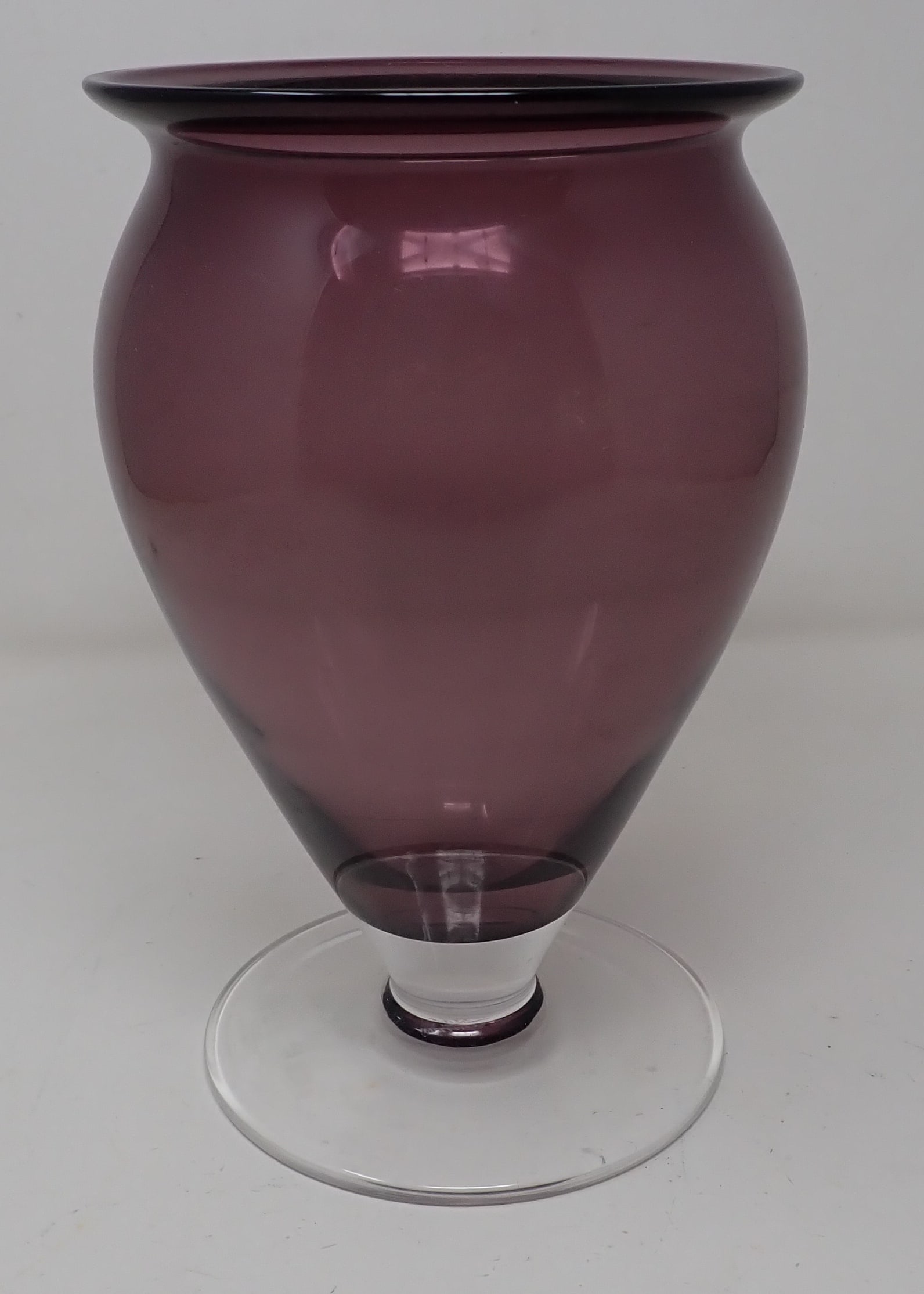 William Yeoward Vase: Approx 5 1/4" in diameter and 8 1/2" tall.