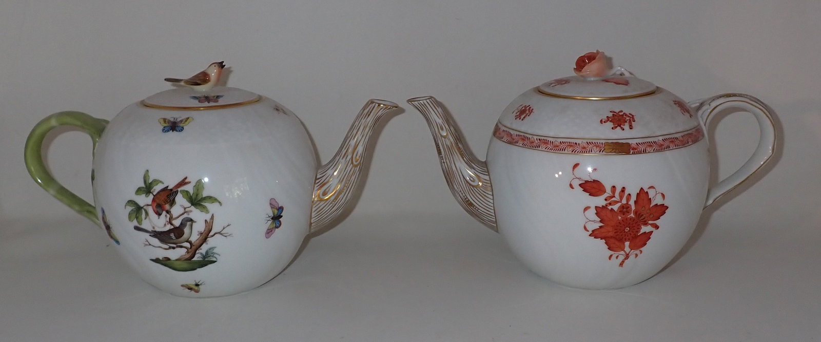 Herend Bird & Flower Teapots (1 of 6)