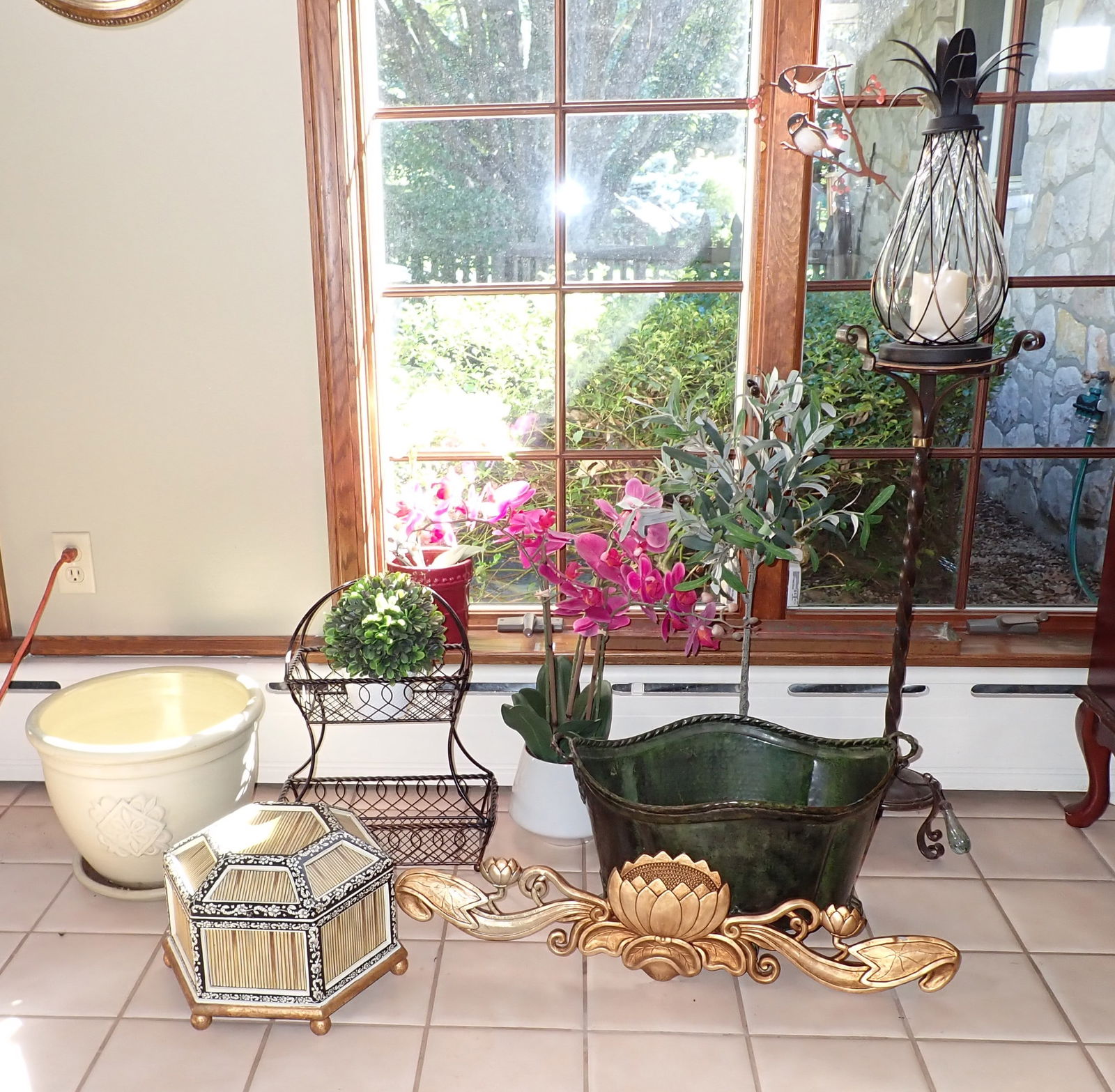 Iron Candle Stand Planters Wire Shelf & Misc (1 of 9)