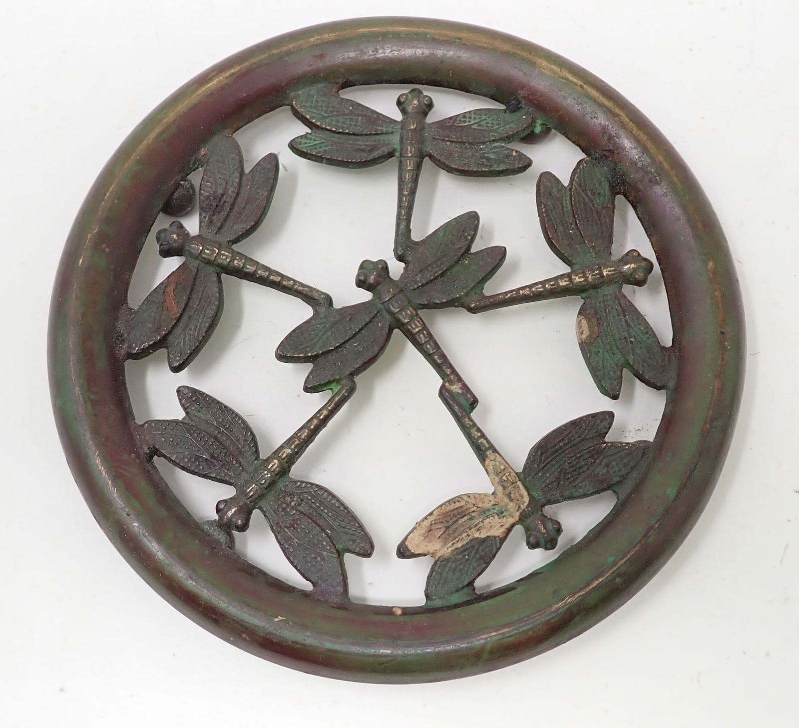 Brass Dragonfly Trivet: Approx 7 1/8" in diameter