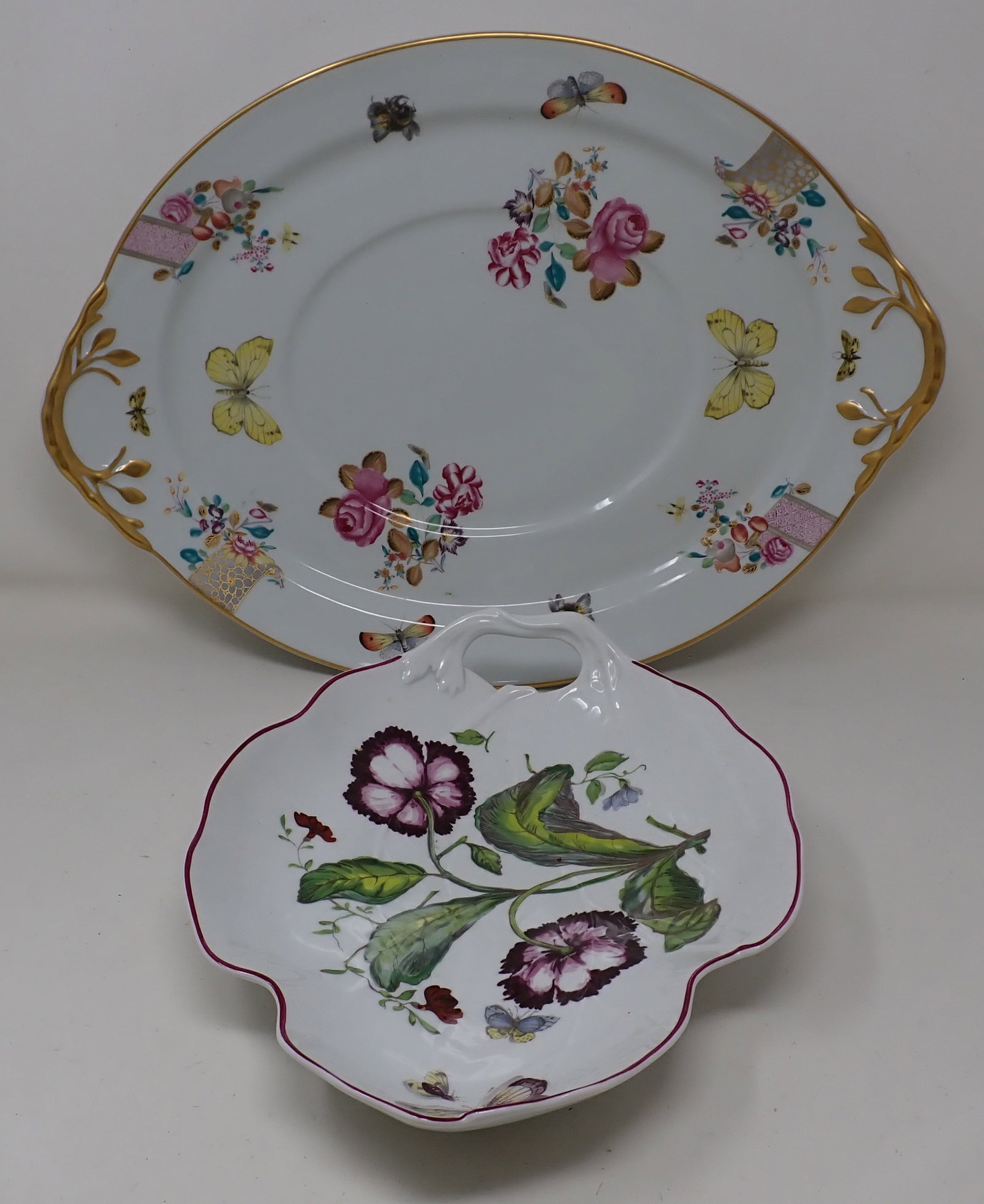 Mottahedeh Tray & Dish: Tray is apprx 12 1/4" x 16 3/4"