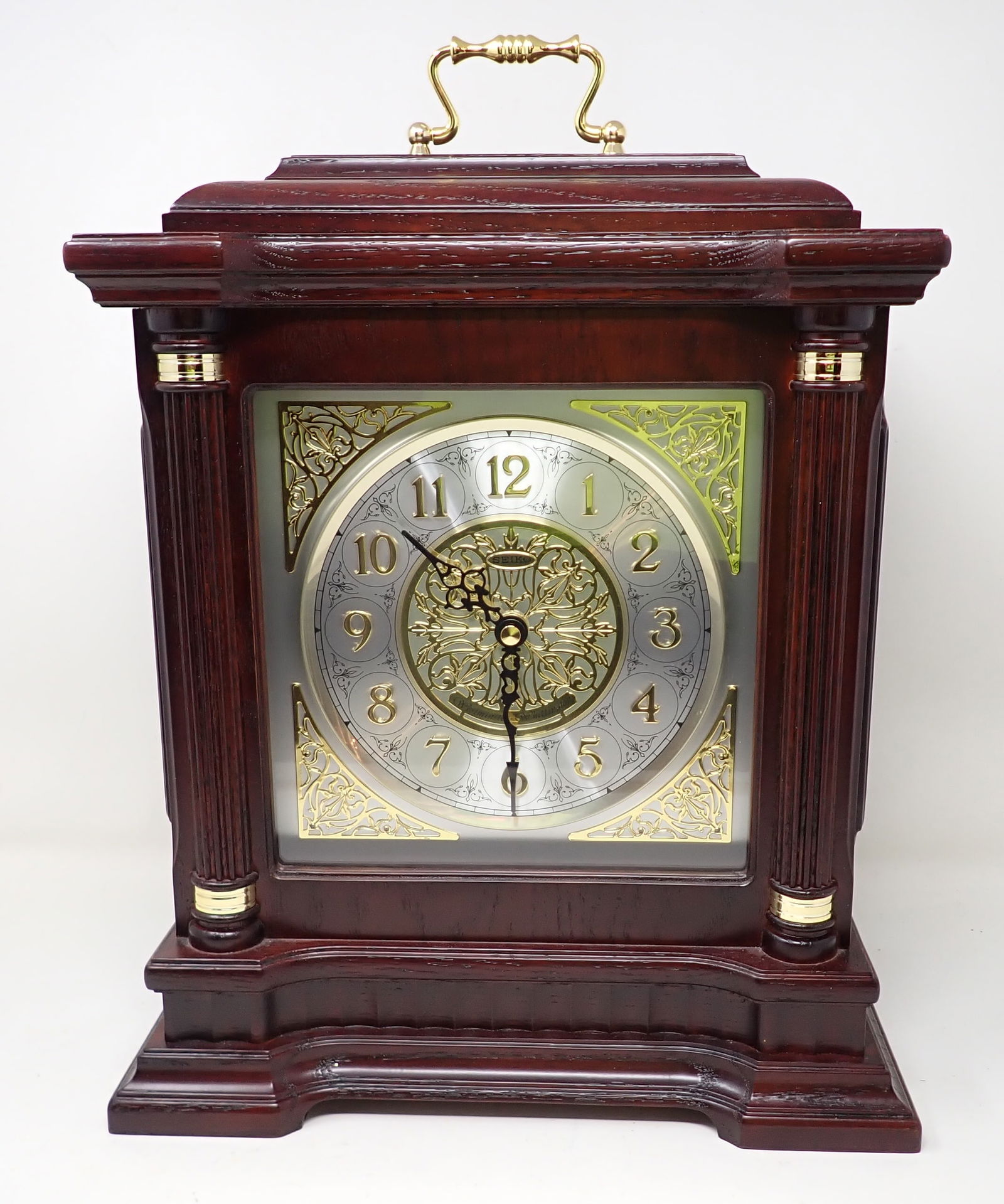 Seiko Battery Operated Clock: Approx 7" x 12 1/8" x 14 3/4" tall. If shipping is needed contact UPS Store 5528 to get a quote before bidding. There are NO REFUNDS because of shipping price