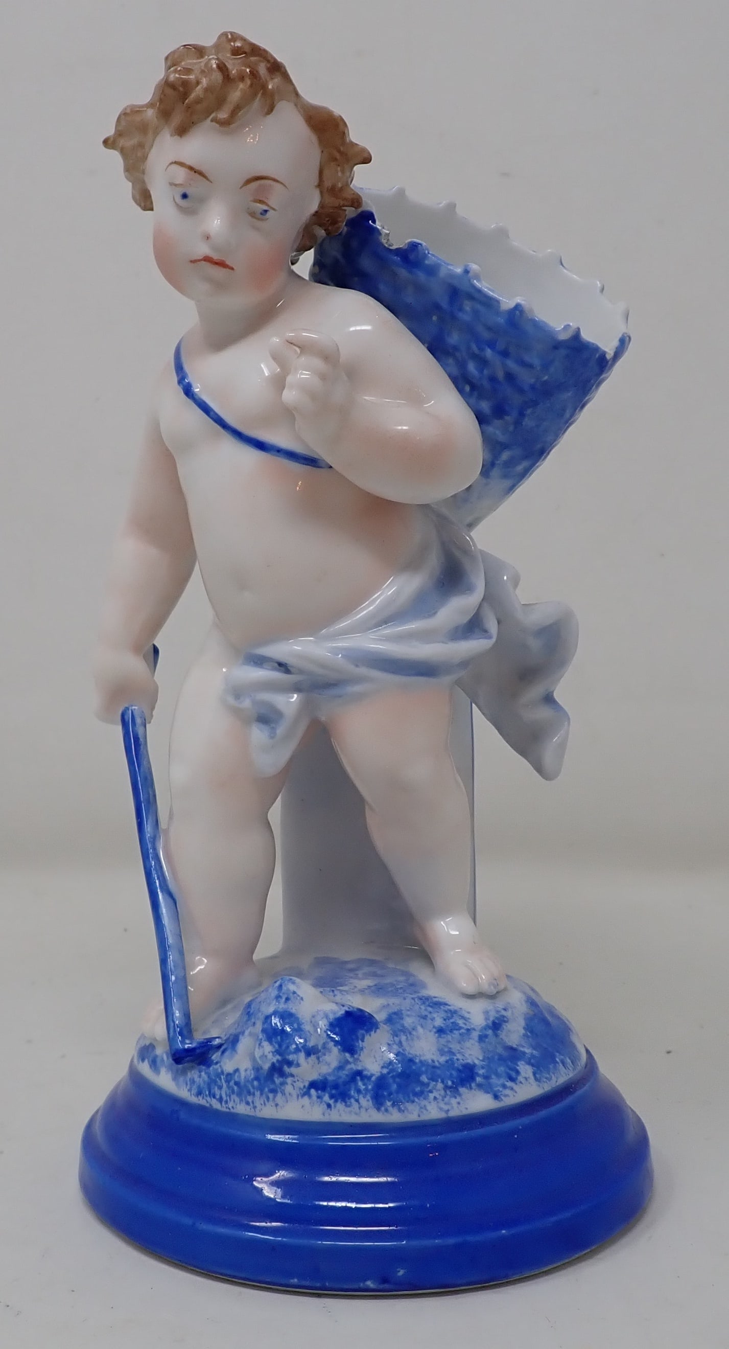 Porcelain Boy Toothpick Holder: Approx 6 1/4" tall