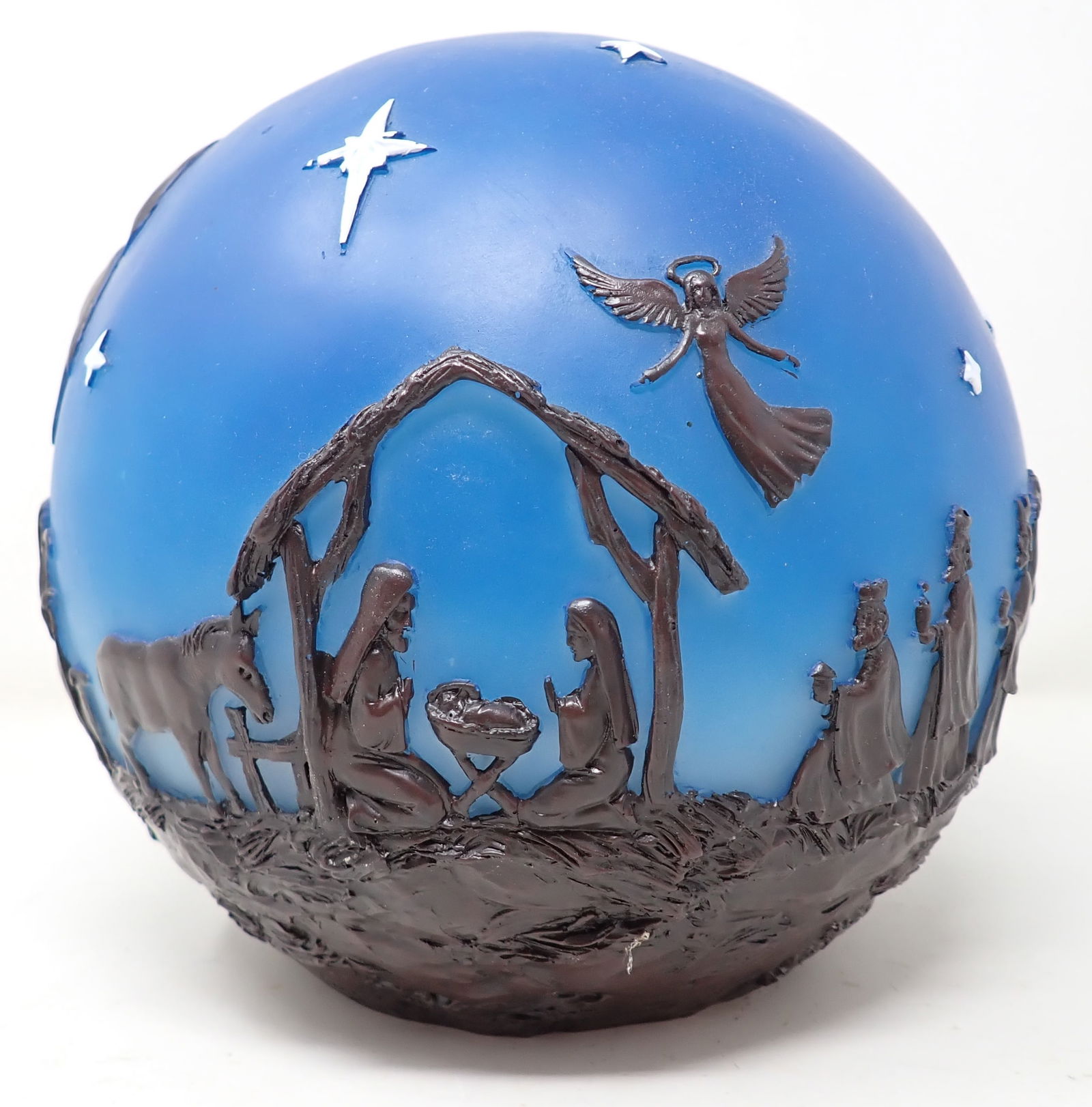 Battery Operated Nativity Ball: Approx 7 1/2" in diameter