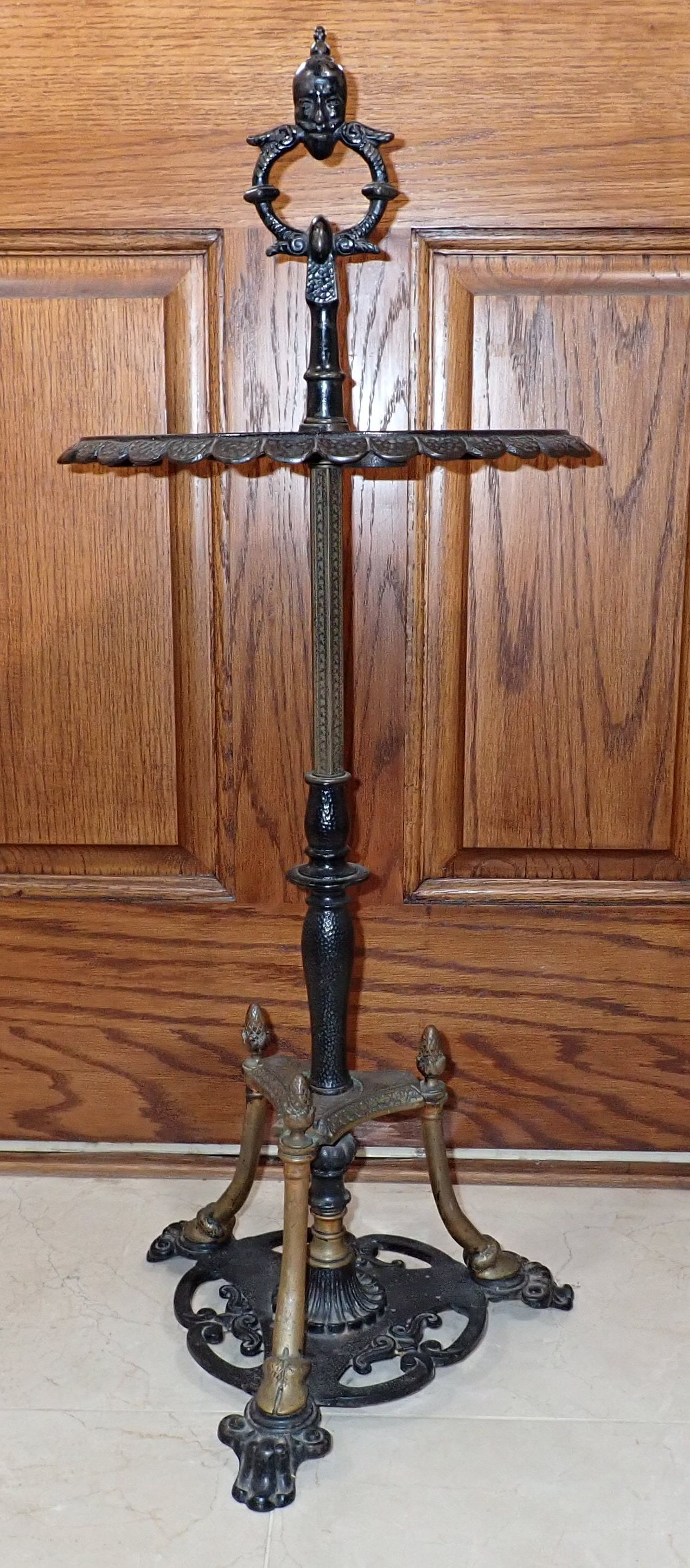 Cast Iron & Bronze Rembrandt Stand w/ Hoof Feet (1 of 12)