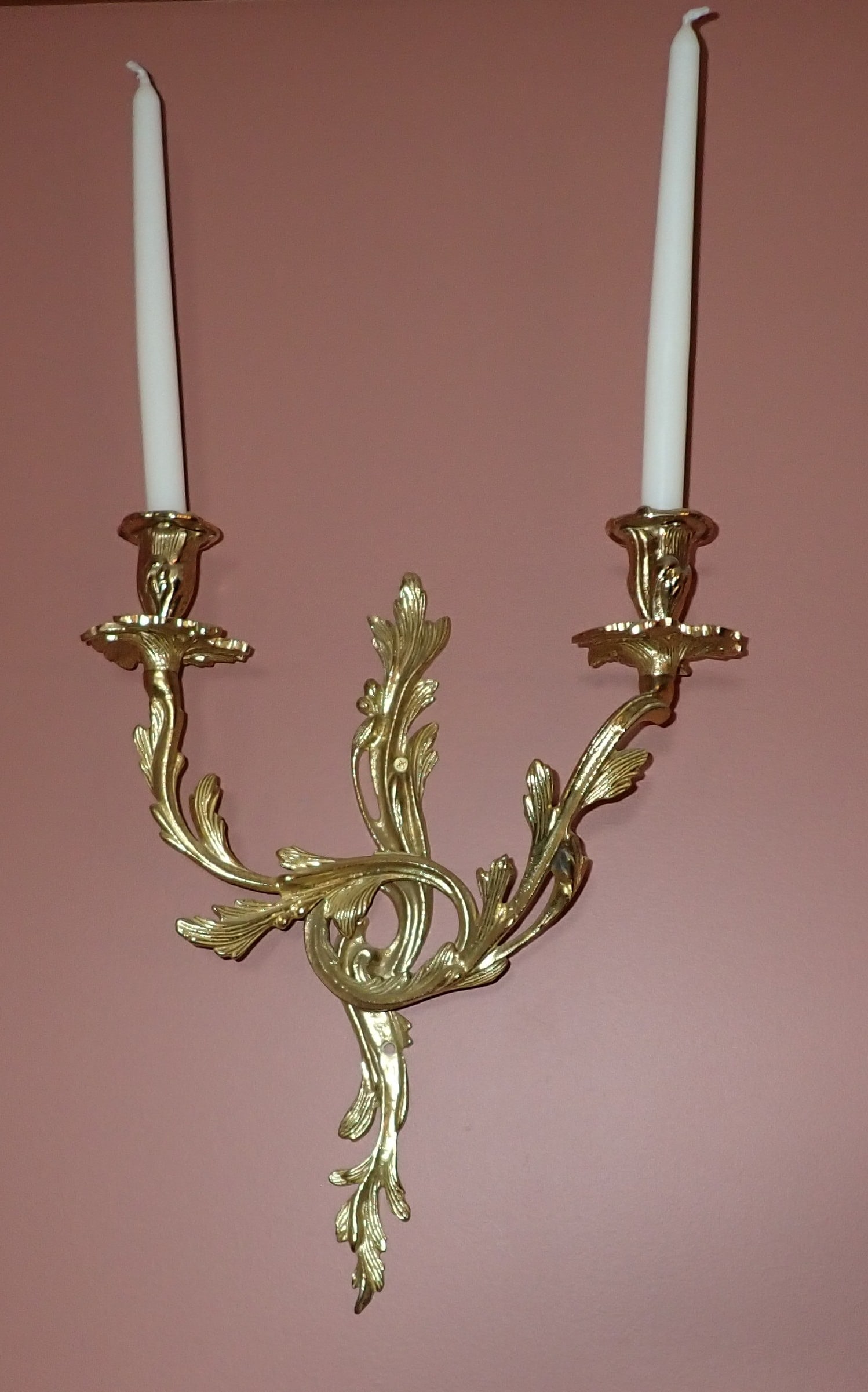 Pair of Brass Candle Sconces (1 of 2)