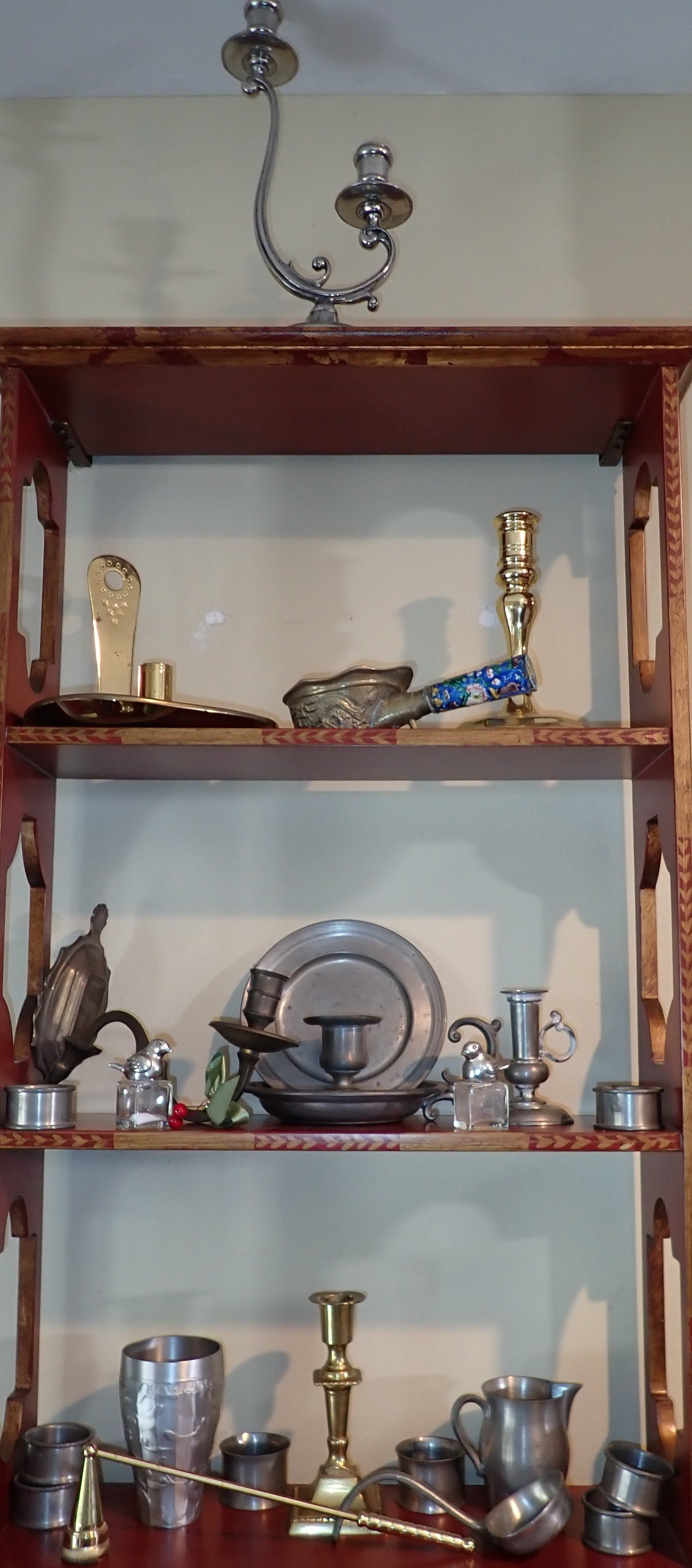 Pewter & Brass Candle Holders Creamer Cup & Misc (1 of 5)