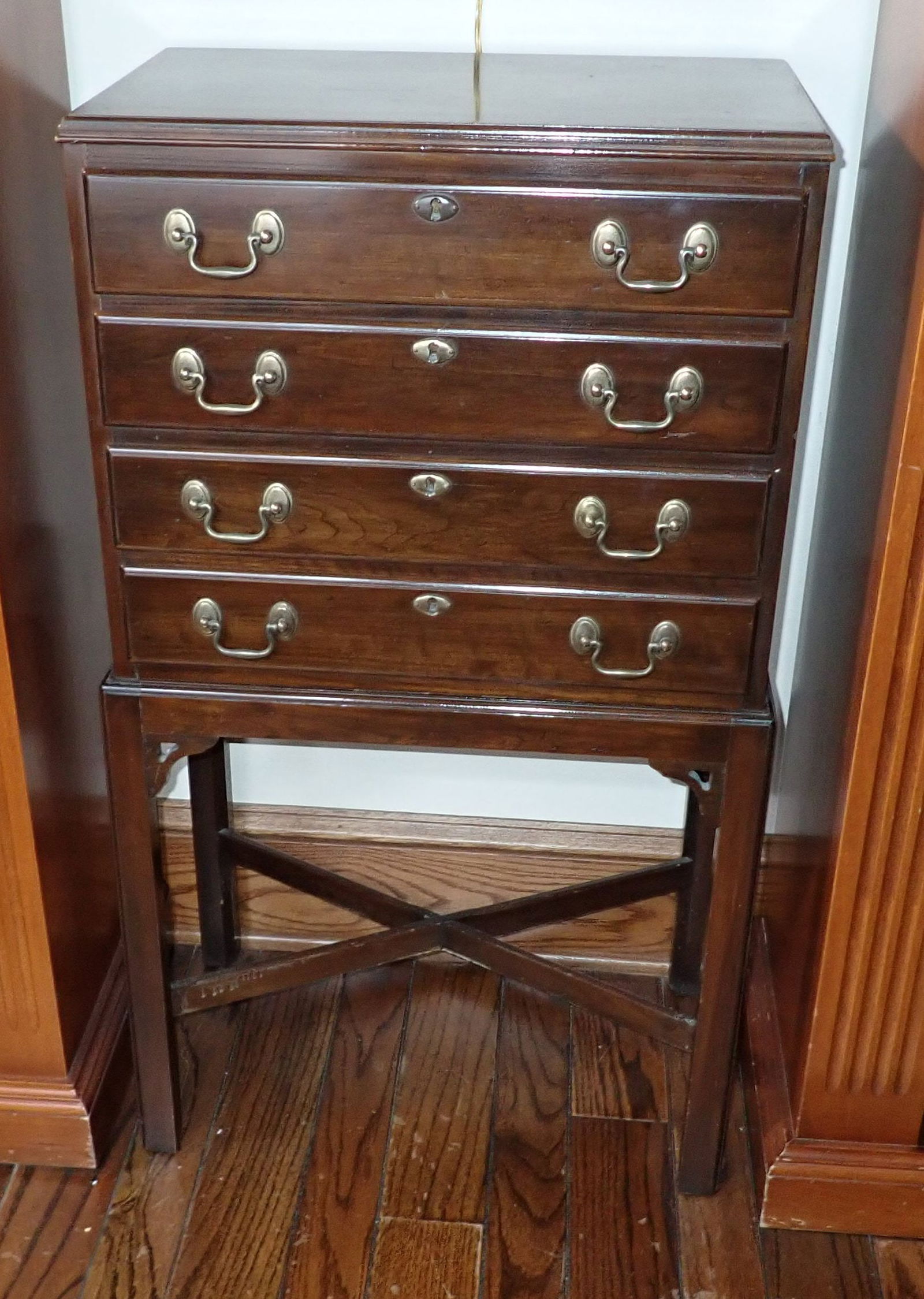 Ethan Allen 4 Drawer Silver Chest (1 of 6)