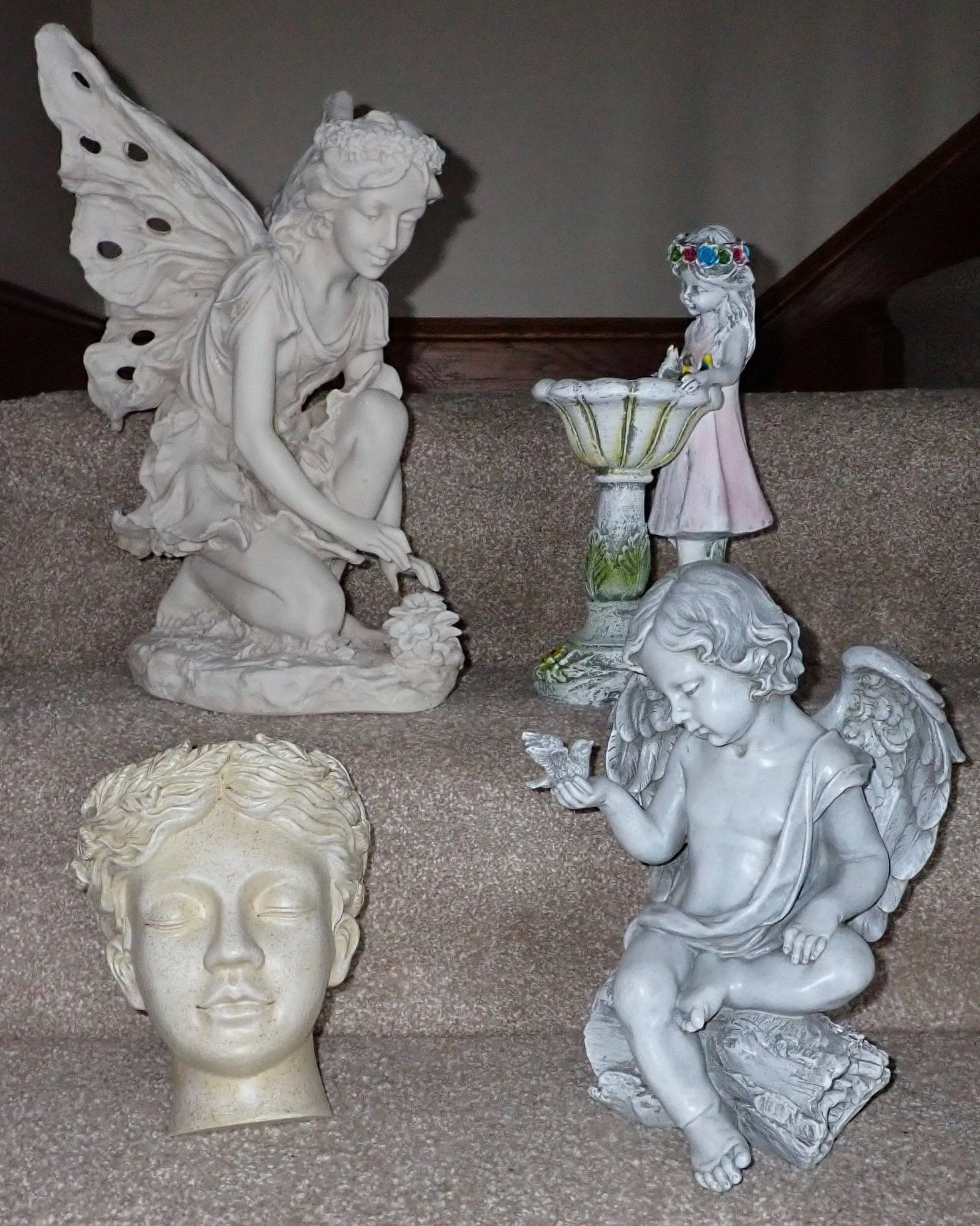 Angel Cherub Garden Statues Roman Wall Pocket (1 of 3)