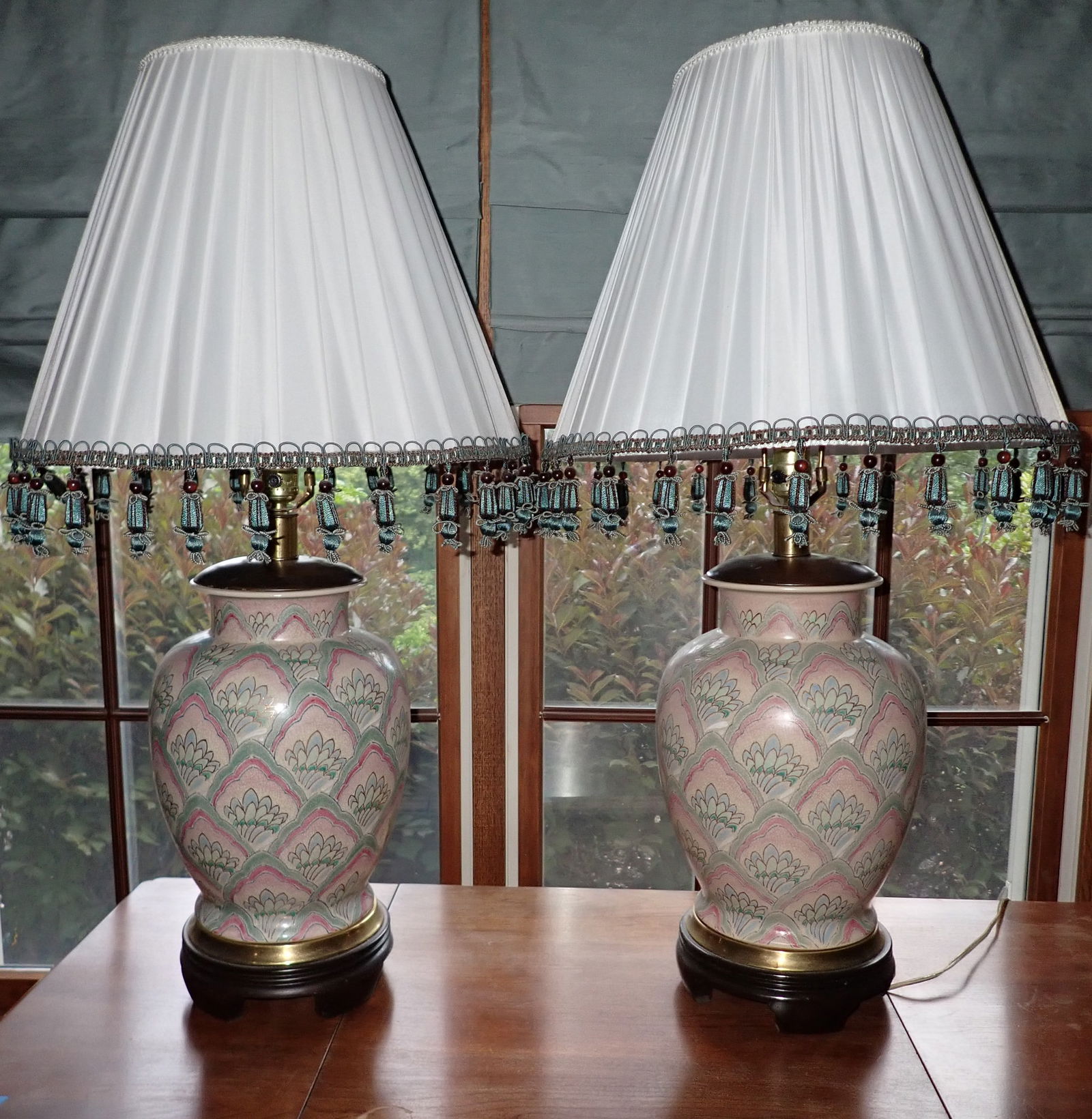 Pair of Asian Stlye Table Lamps (1 of 1)