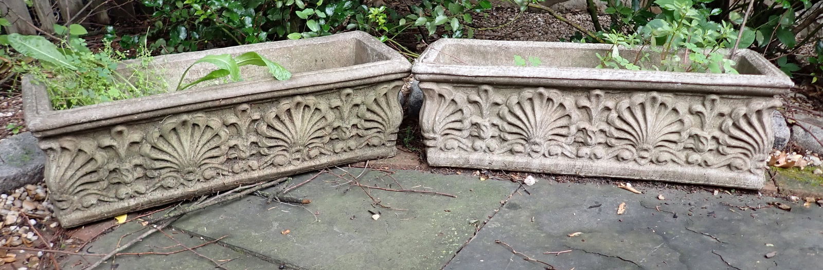 2 Concrete Planters (1 of 2)