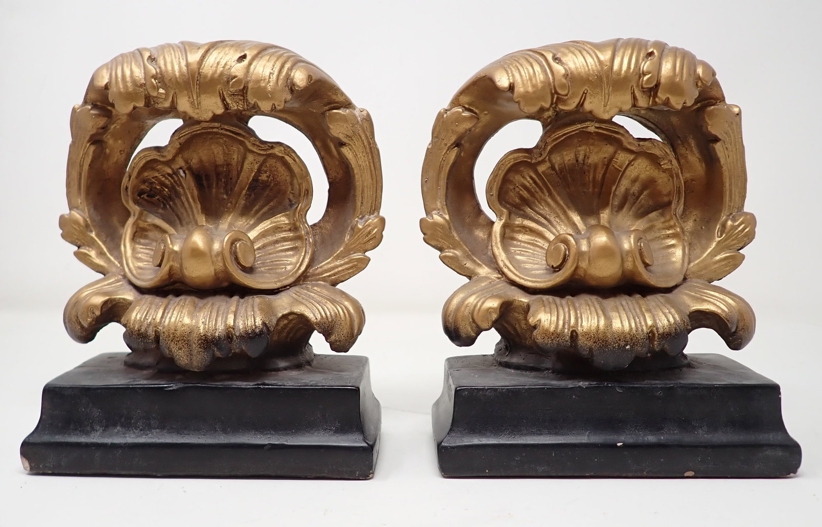 Plaster Bookends: Apprx 5 3/4" x 7" tall