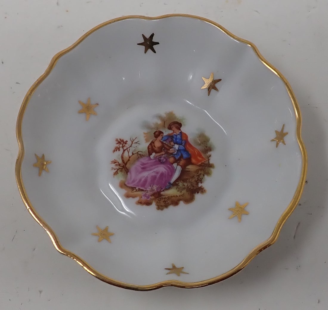 Limoges Bone Dish: Approx 3 1/2" in diameter