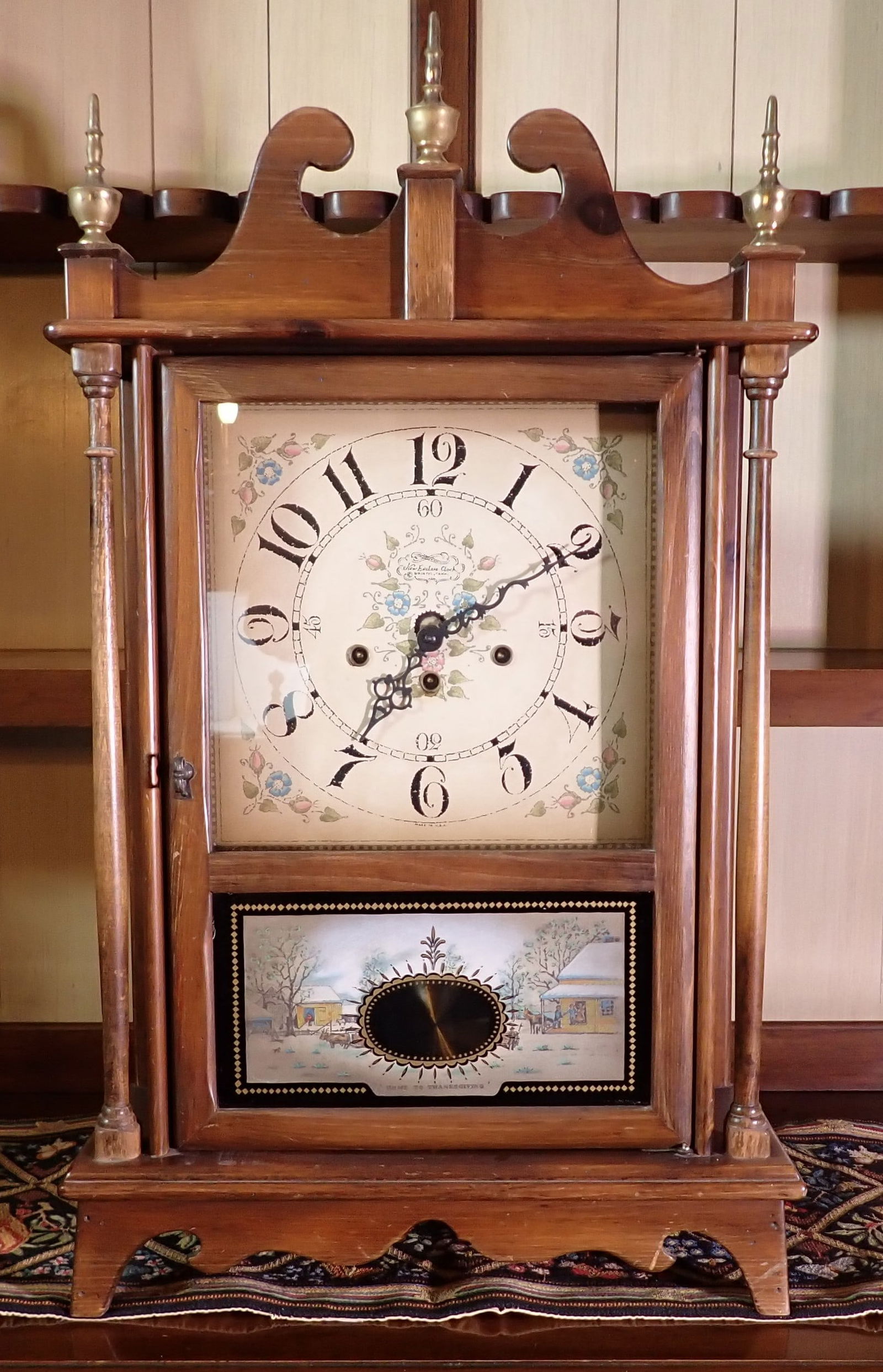 New England 8 Day Clock w/ Franz Hermle Movement (1 of 9)