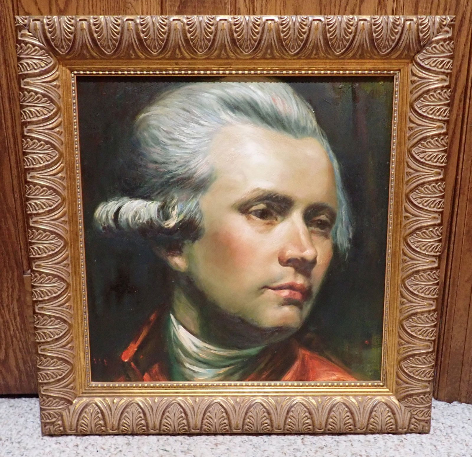 John Singleton Copley Oil on Canvas Painting: Approx 24 1/2" x 25 1/4". If shipping is needed, contact UPS Store 5528 to get a quote BEFORE bidding , (908)213-6838 and select option 5. There will be no refunds because of shipping prices.
