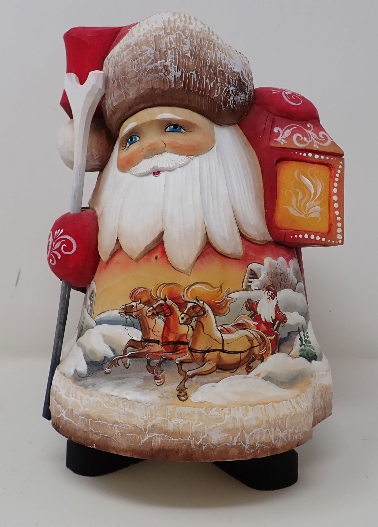 Hand Carved & Signed Russian Santa (1 of 3)