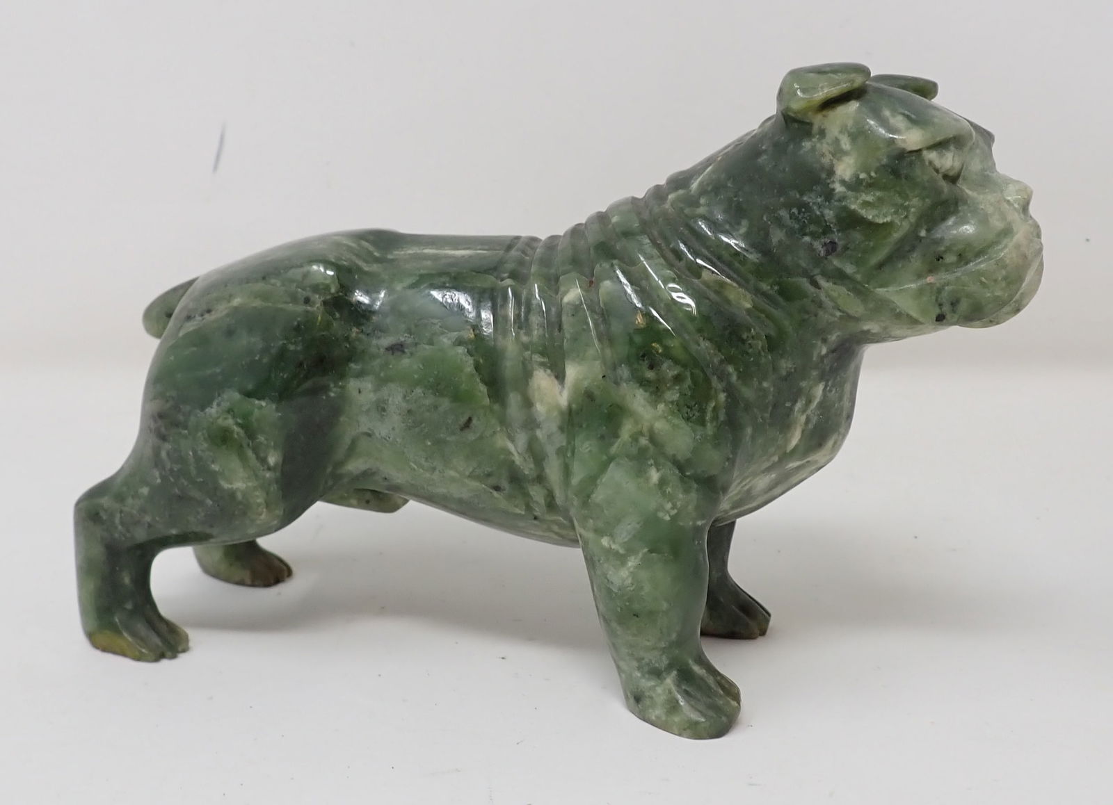 Marble Bulldog: Approx 5 3/4" long and 3 7/8" tall