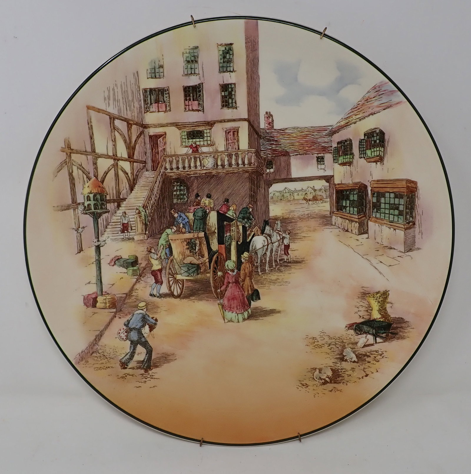 Royal Doulton Old English Coaching Scenes: Charger is approx 13 1/2" in diameter