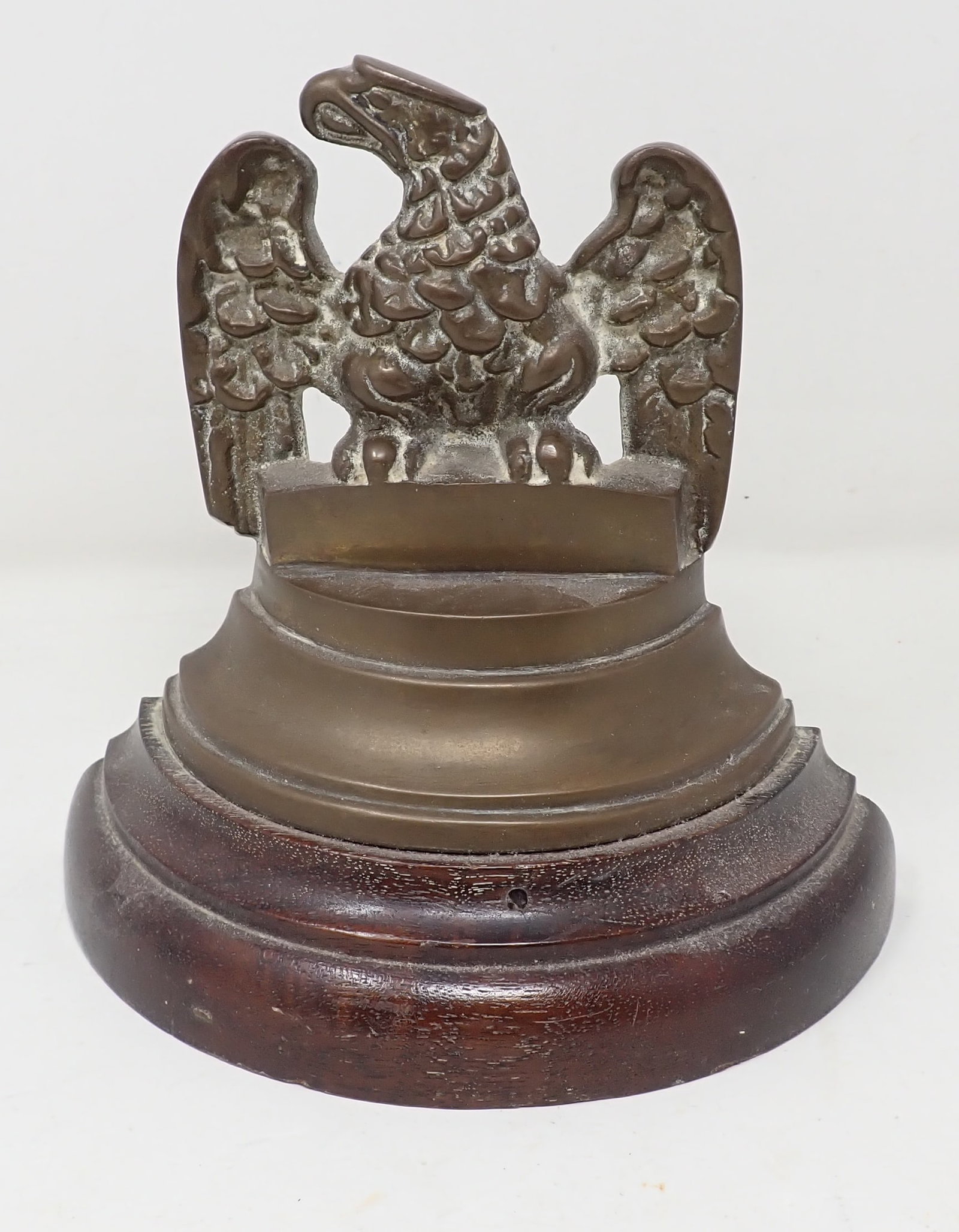 Pair of Brass Eagle Bookends w/ Wooden Base (1 of 2)