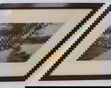 Wallace Nutting On The Slope: Approx 10 3/4" x 15 1/4"
