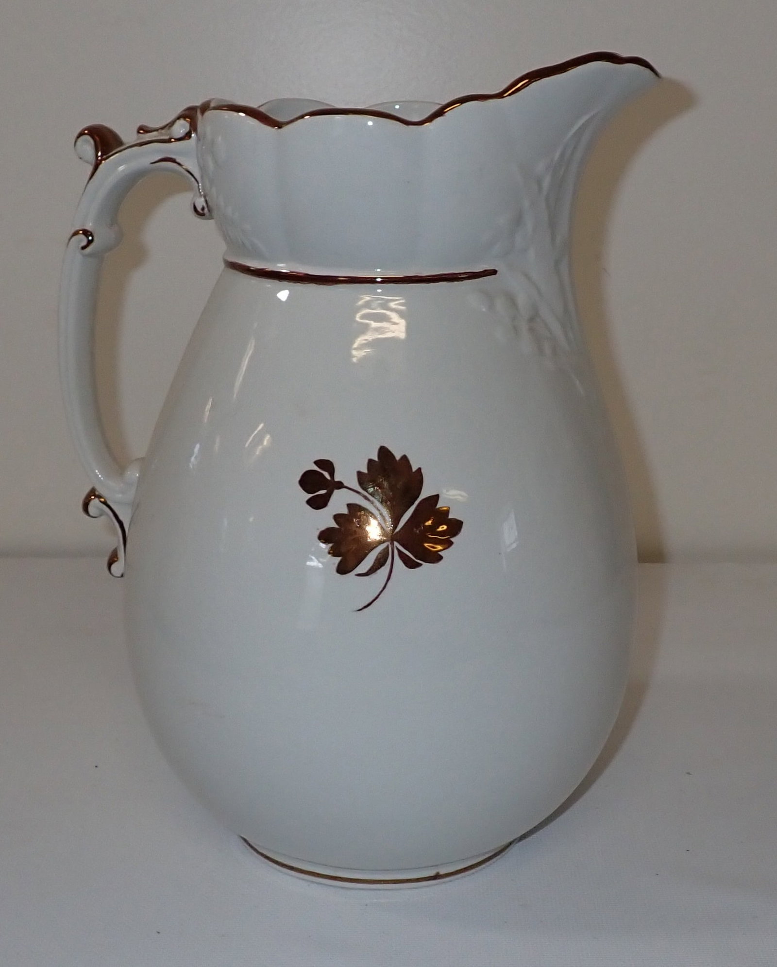 A.J. Wilkinson Ironstone Water Pitcher: Approx 12 1/4" tall.