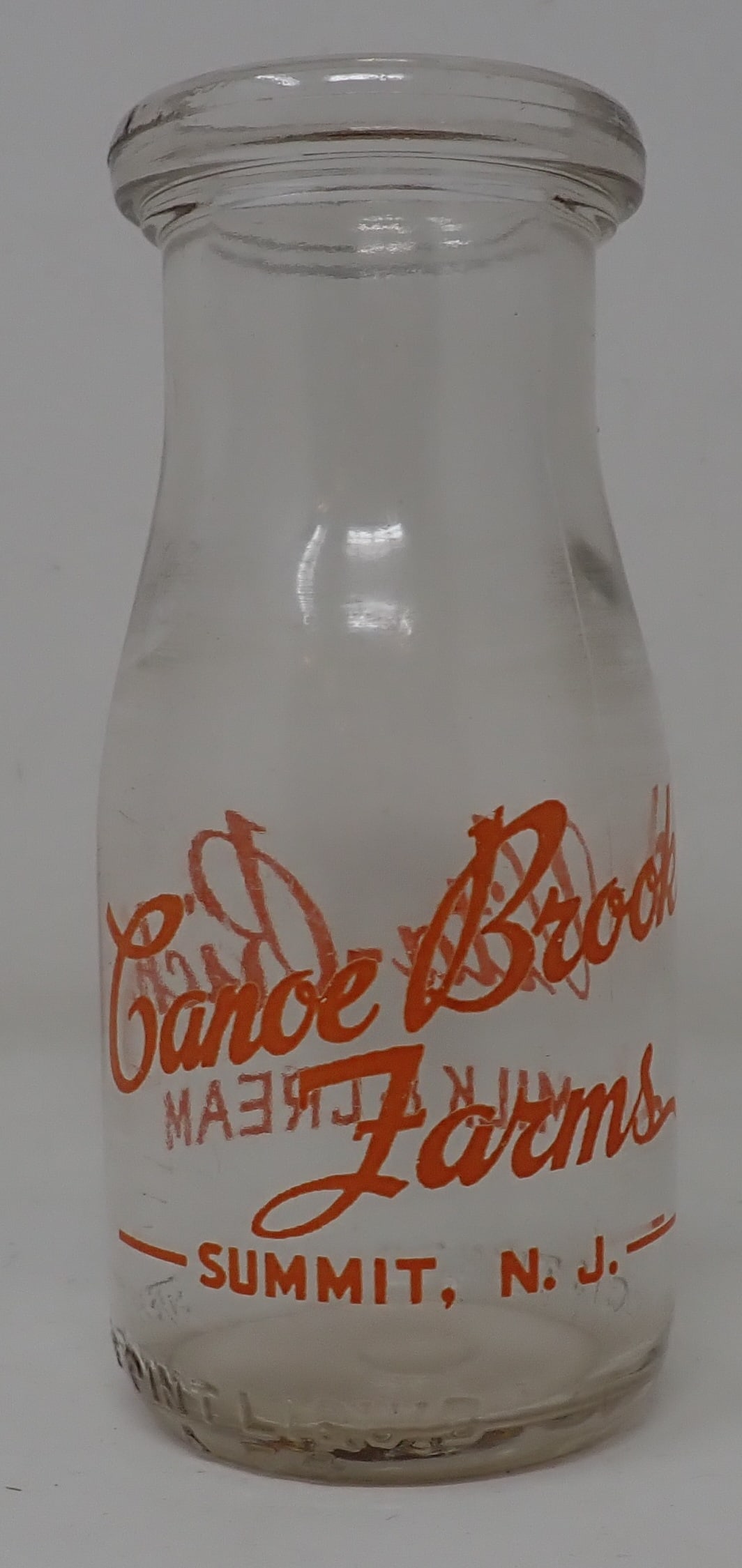 Canoe Brook Farms Summit NJ Milk Bottle (1 of 2)