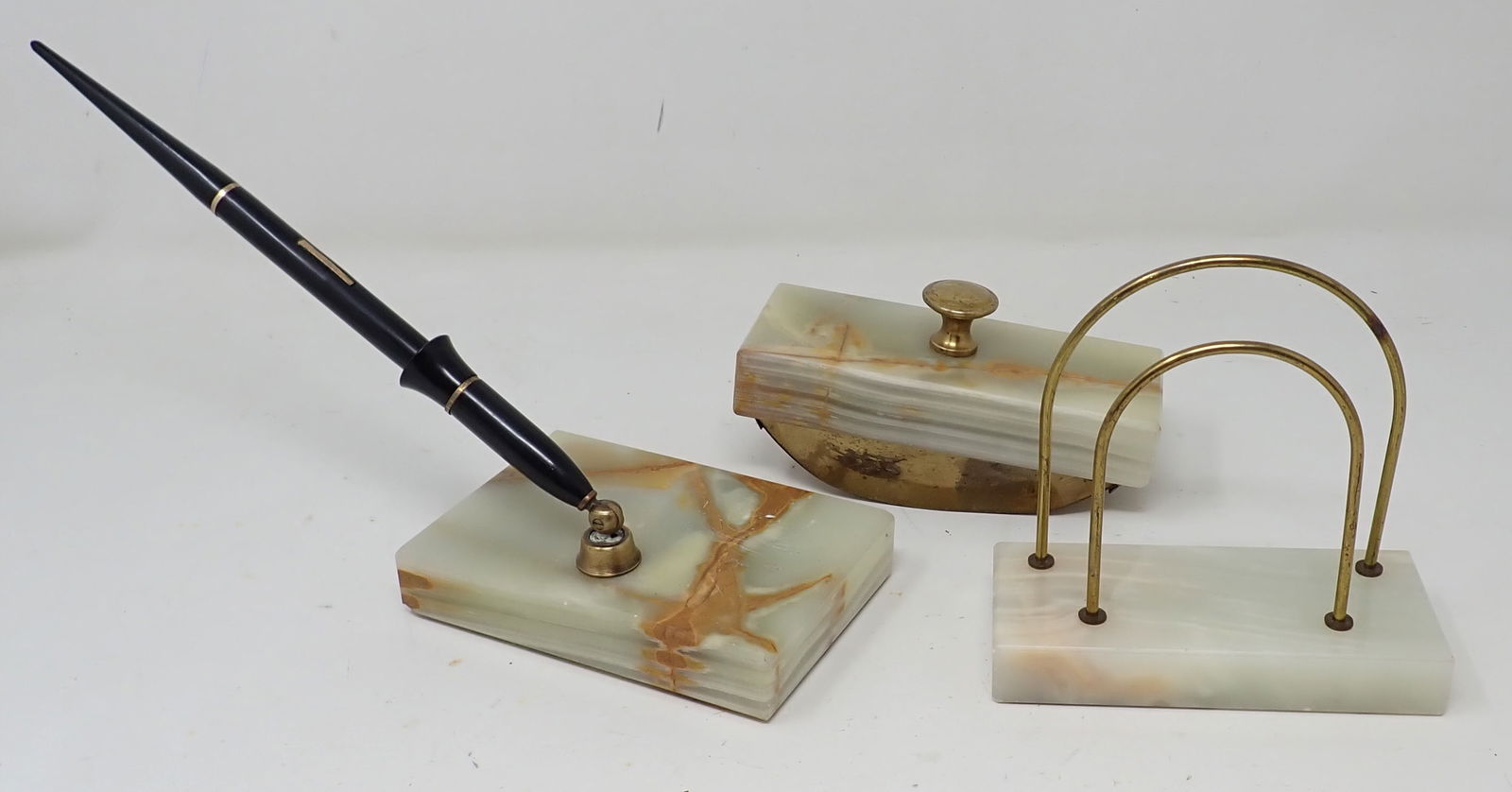Marble Desk Items & Pen w/ 14k Gold Nib (1 of 3)