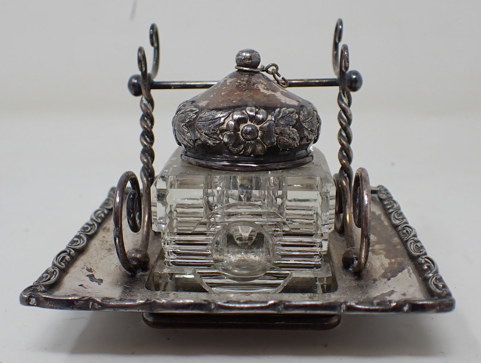 Cox Silverplate Inkwell (1 of 5)