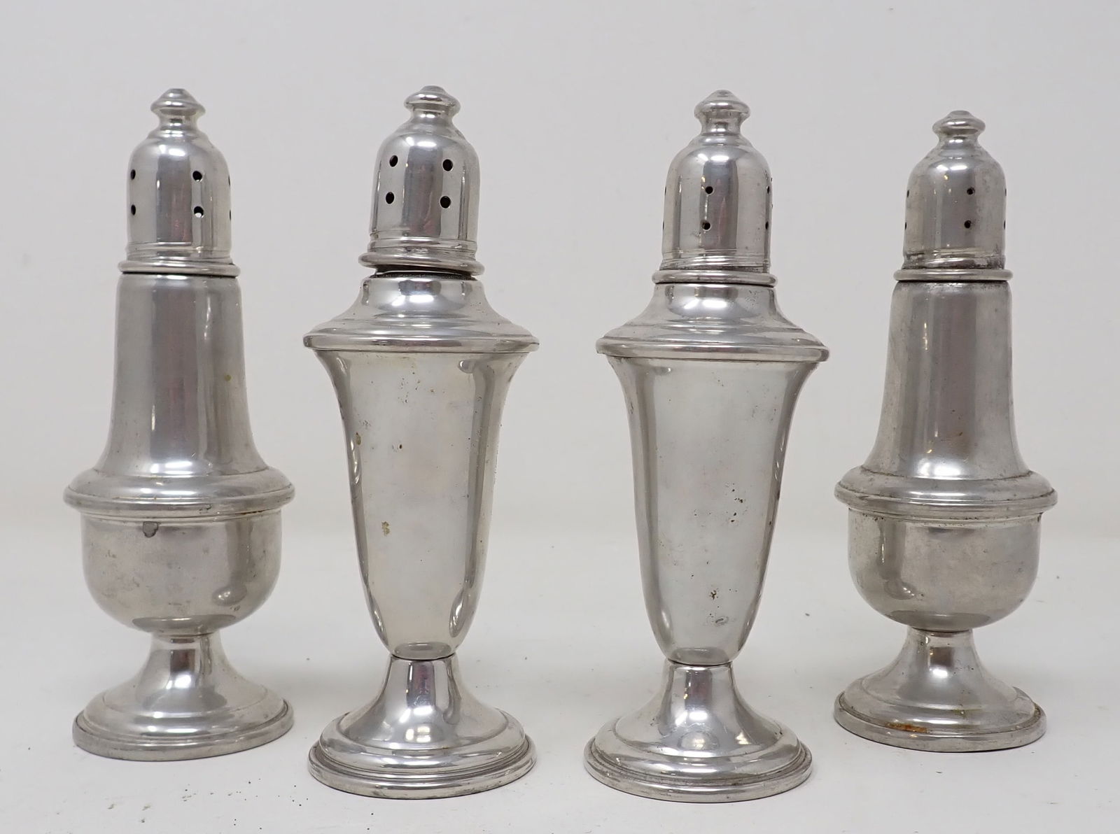 Empire Pewter Weighted Salt & Pepper Shakers: Tallest are approx 5 1/2"