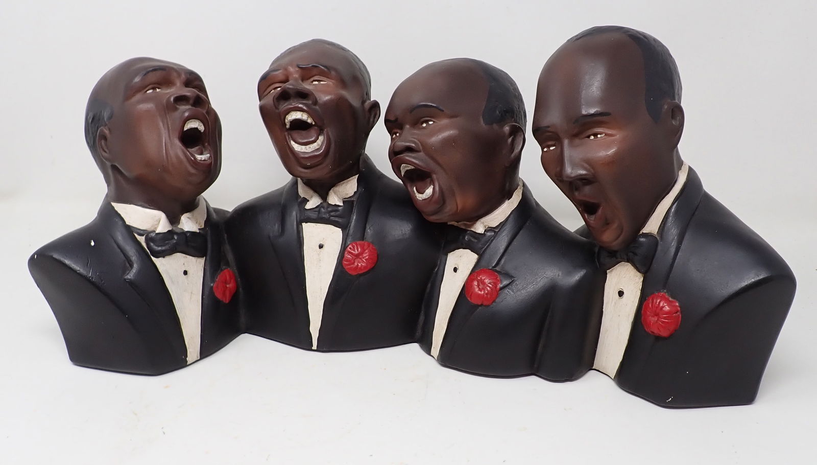 Plaster Jazz Band Singers: Approx 16 1/2" long and 8" tall.
