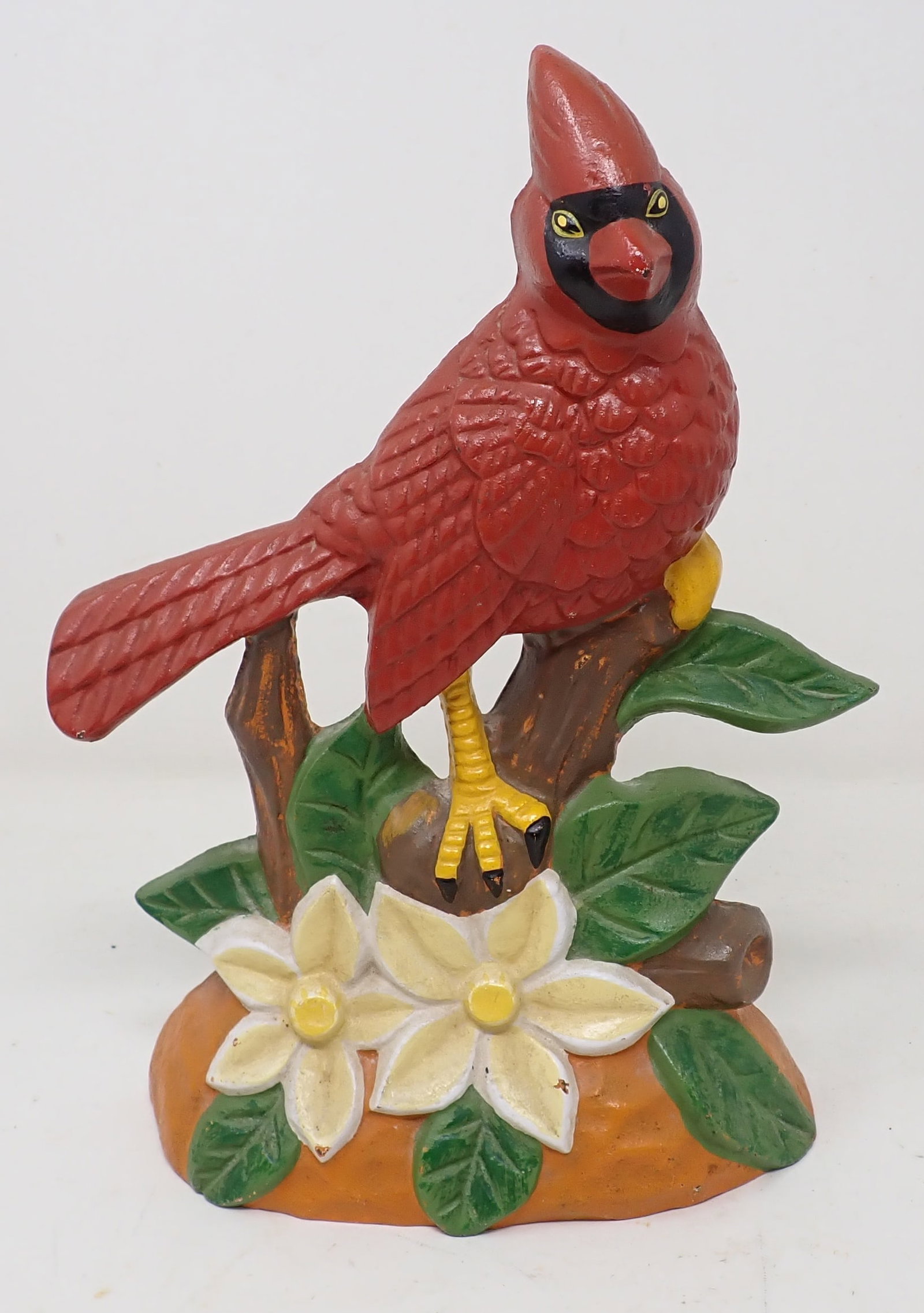 Cast Iron Cardinal Doorstop: Approx 6 7/8" x 10 1/4" tall