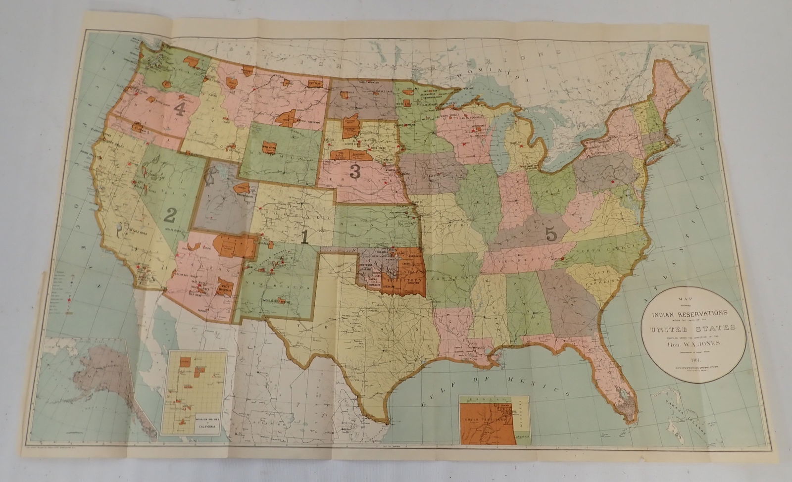 1901 WA Jones Indian Reservations Map (1 of 4)