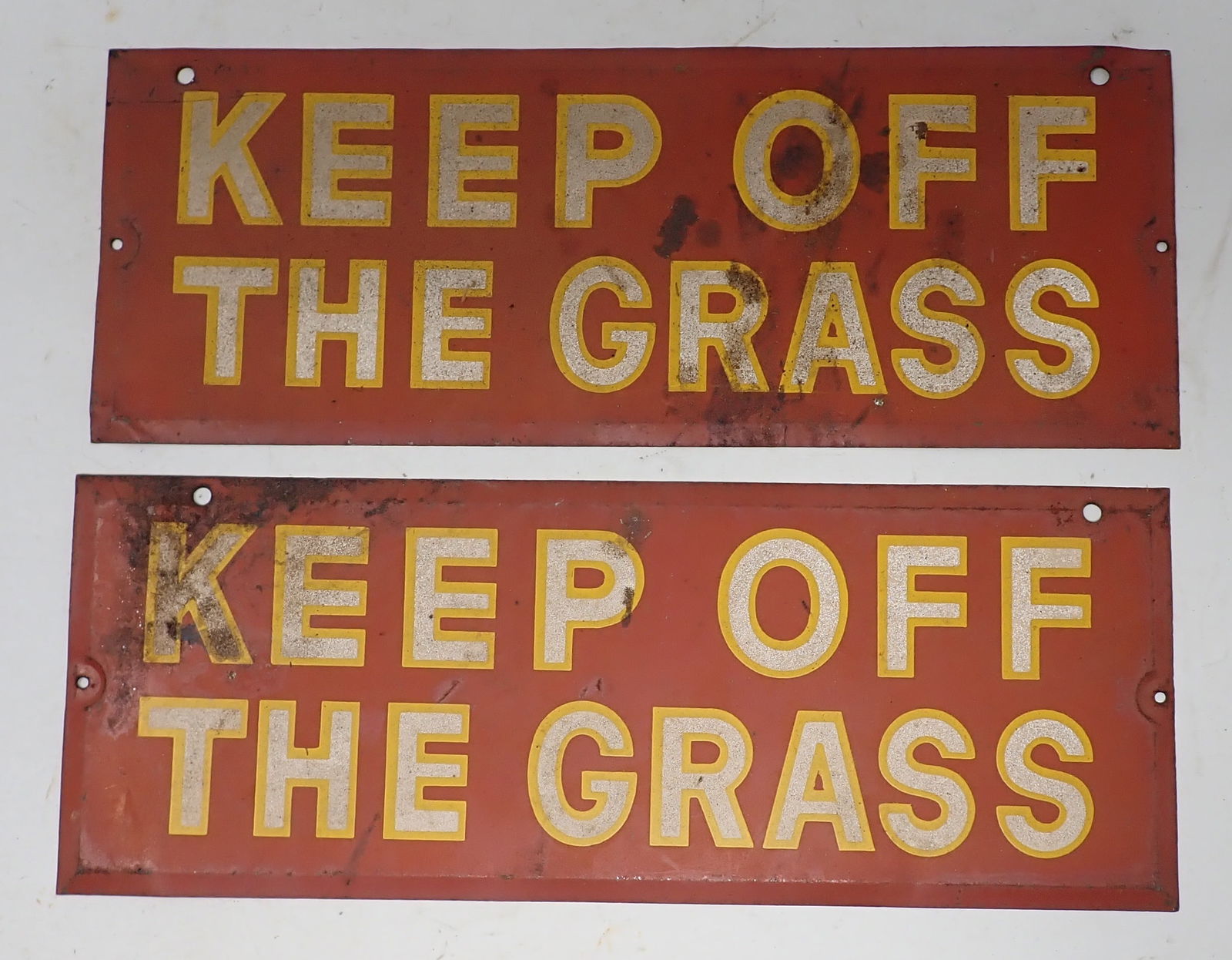 Keep Off The Grass Tin Signs (1 of 2)