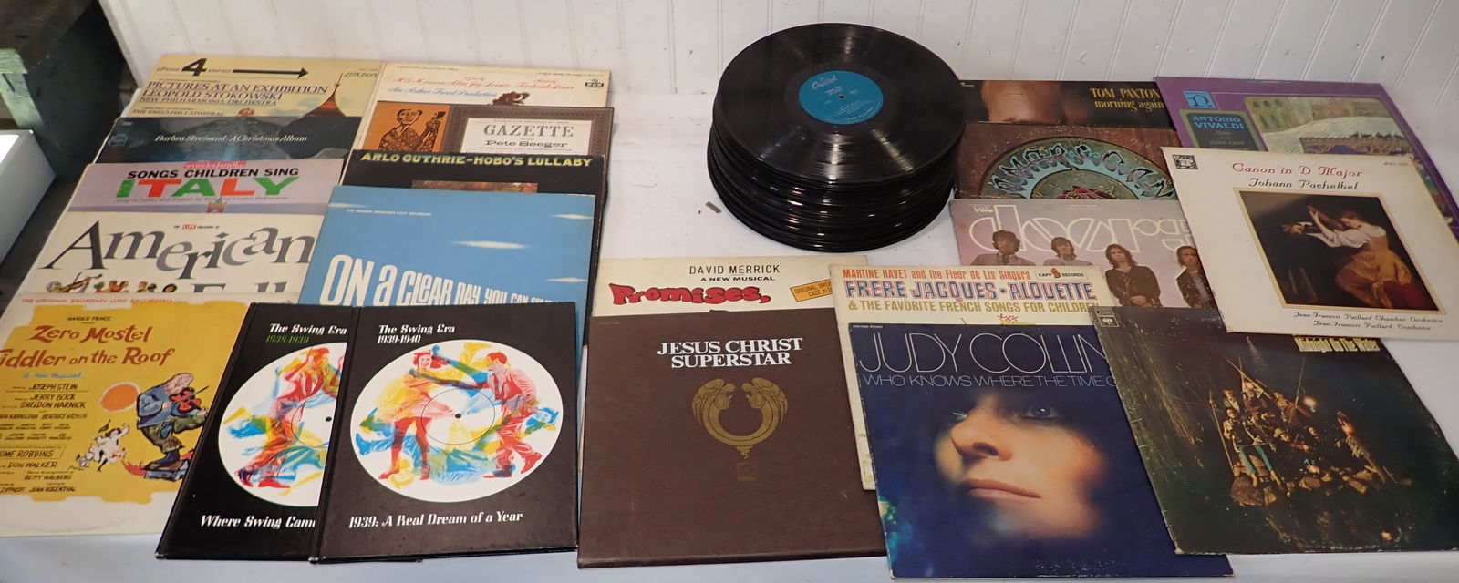 Records incl Rock n Roll & Swing Books: We do not guarantee correct record is in correct sleeve. Sleeves in last photo are empty. Sold as pictured
