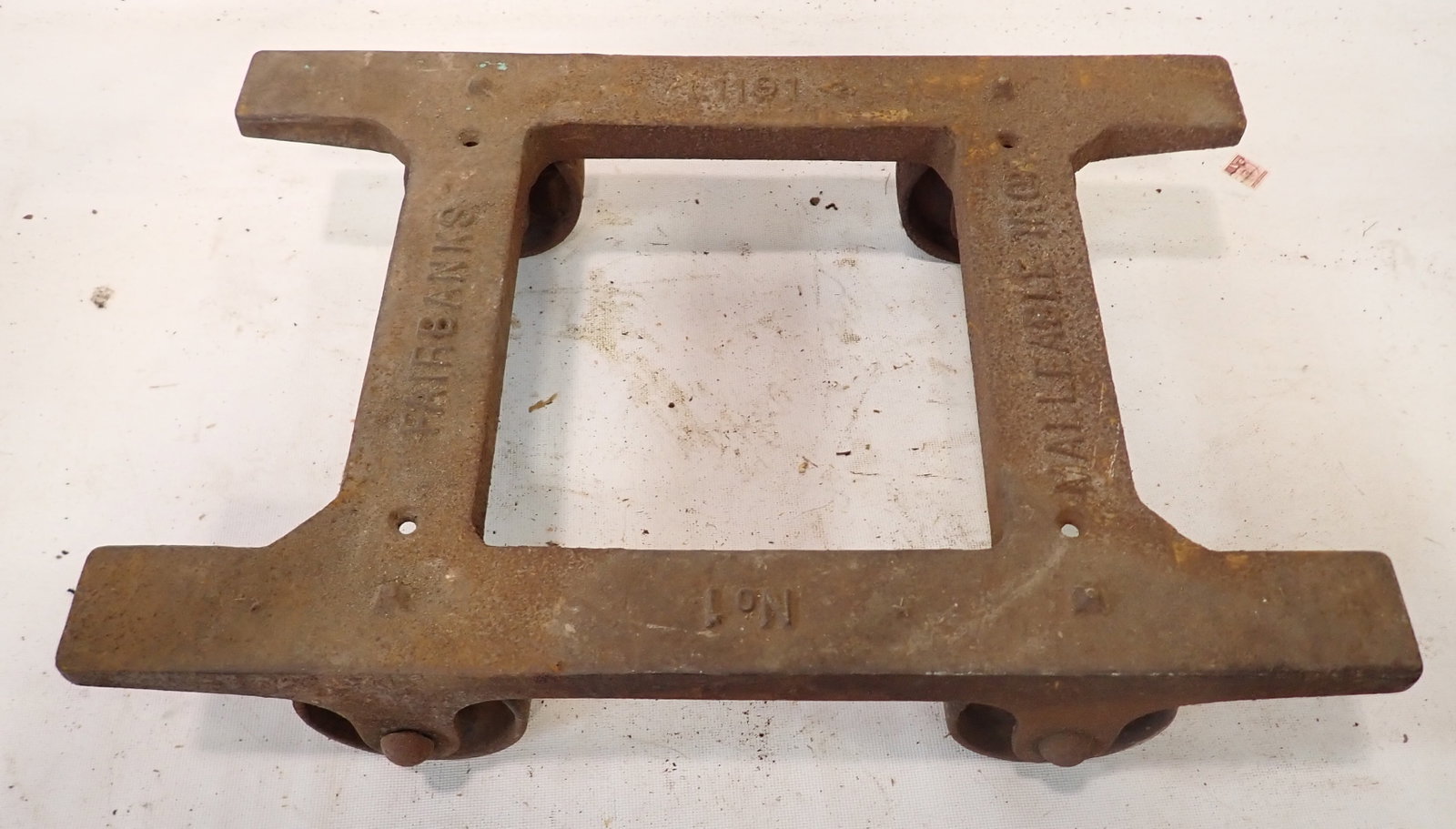 Fairbanks No. 1 Industrial Cart: Approx 15" x 21 1/4" x 4 1/2" tall. No in house shipping !