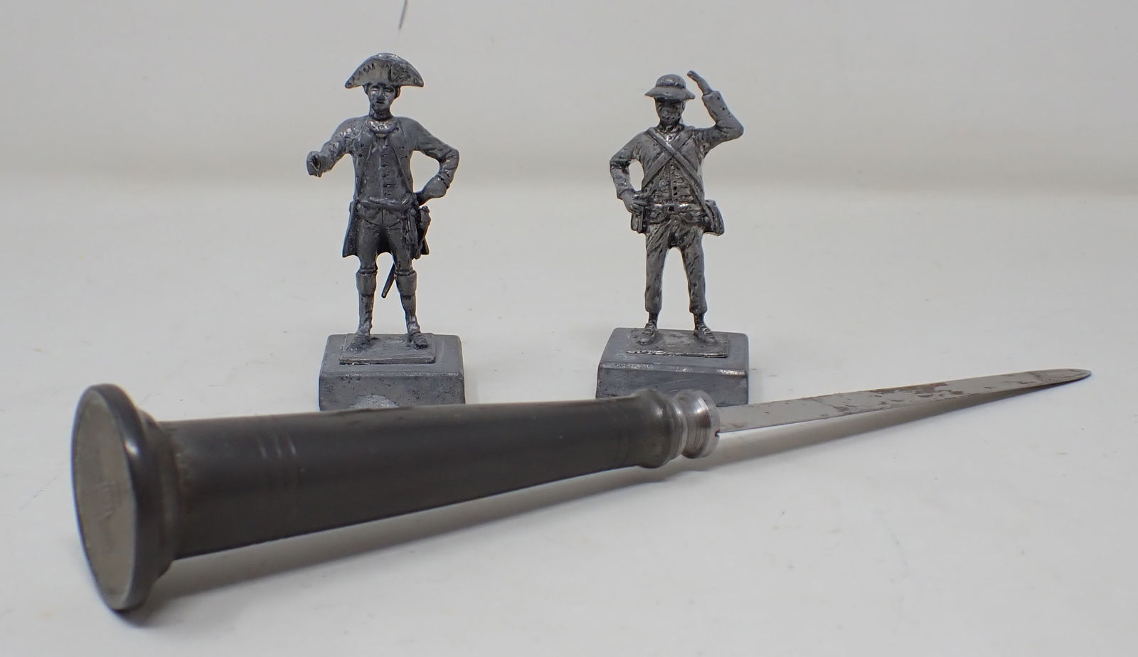Pewter Figures B&M Letter Opener: Letter opener is approx 8 7/8" long