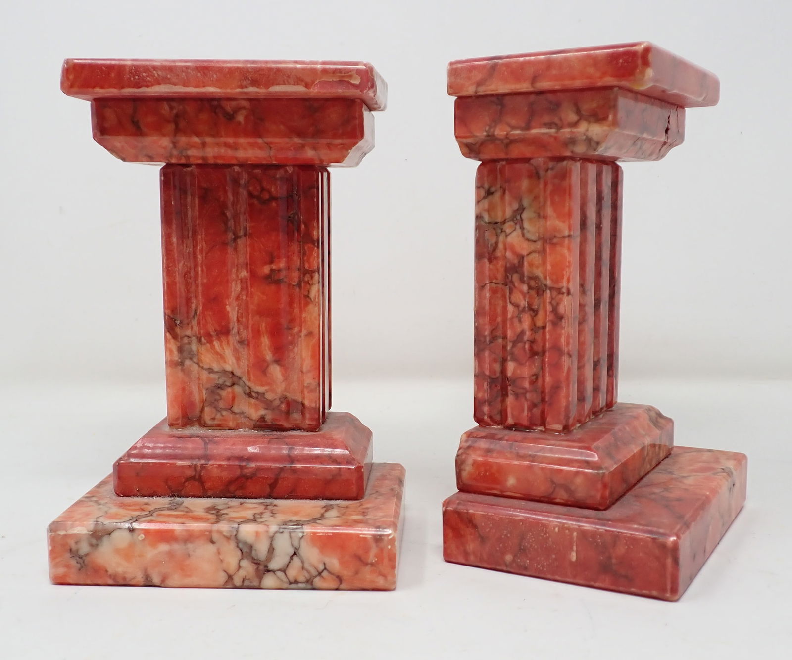 Marble Bookends: Apprx 3" x 4 1/8" x 6" tall
