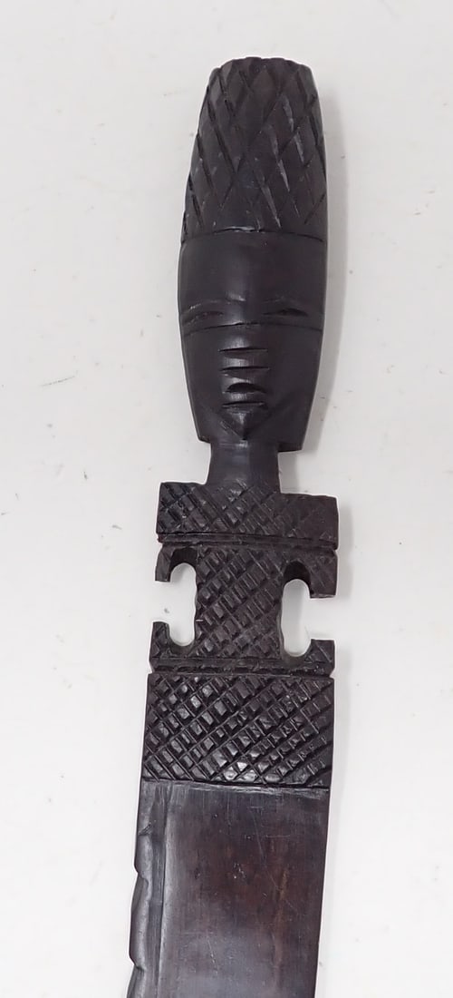 Wooden African Letter Opener: Approx 12" long