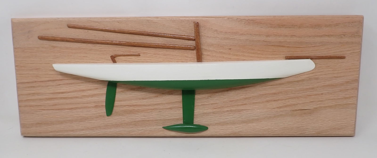 Wooden Signed Sailboat Hull (1 of 3)