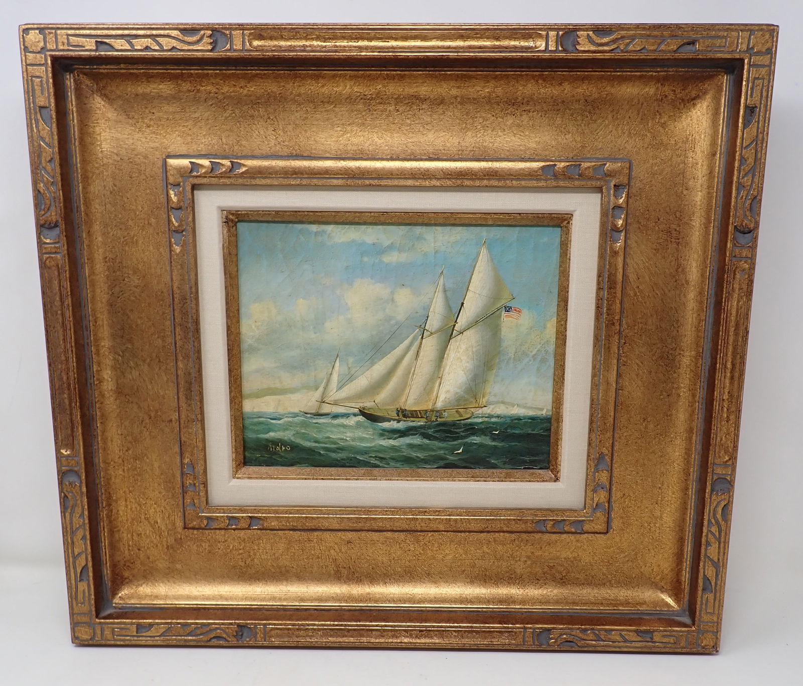 Aldro American Clipper Oil on Canvas Painting (1 of 5)