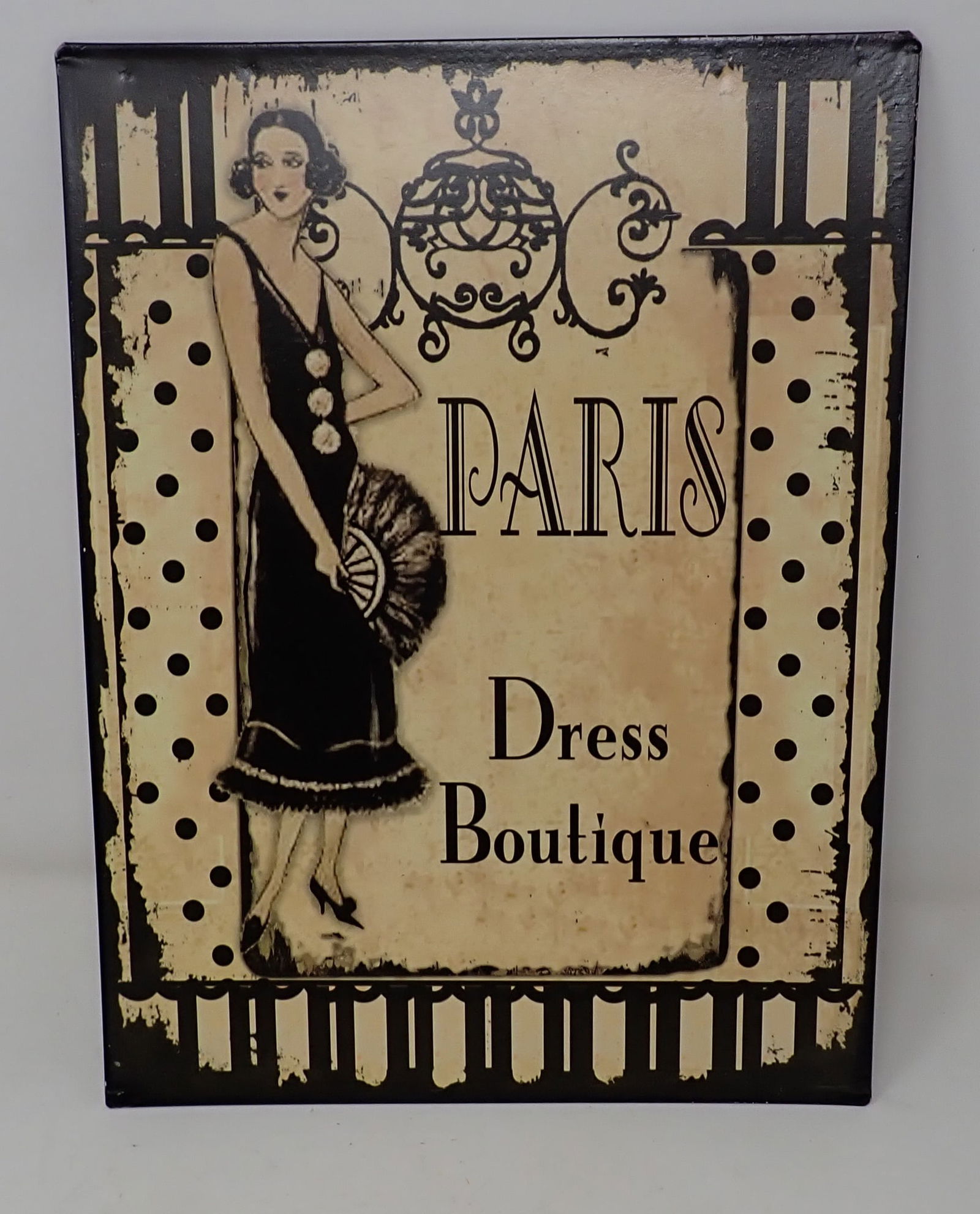 Tin Paris Dress Boutique Sign (1 of 1)