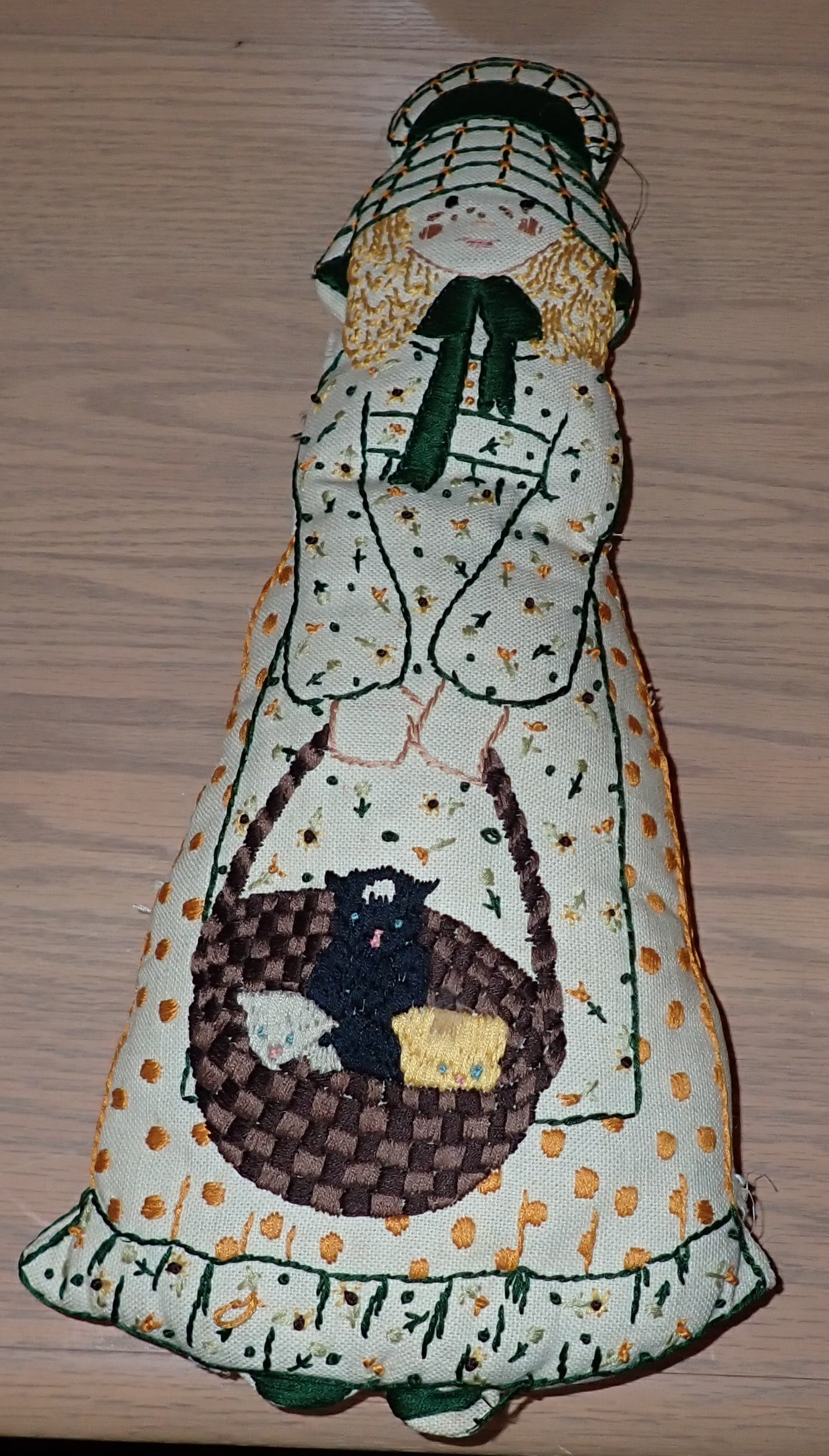 Needlepoint Doll: Apprx 8" x 17".