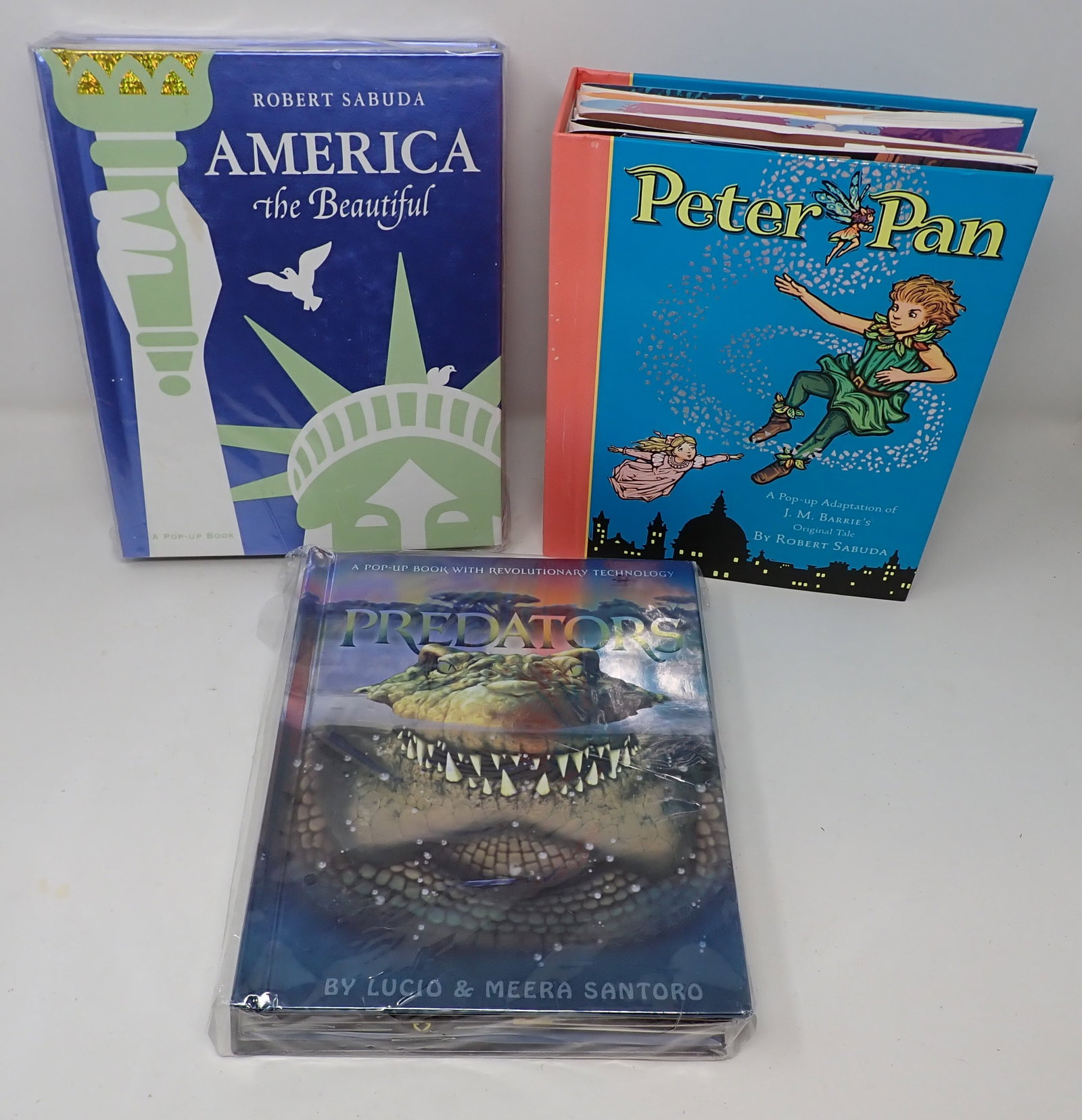 Pop Up Books Peter Pan Predators America The Beautiful: Getting all 3