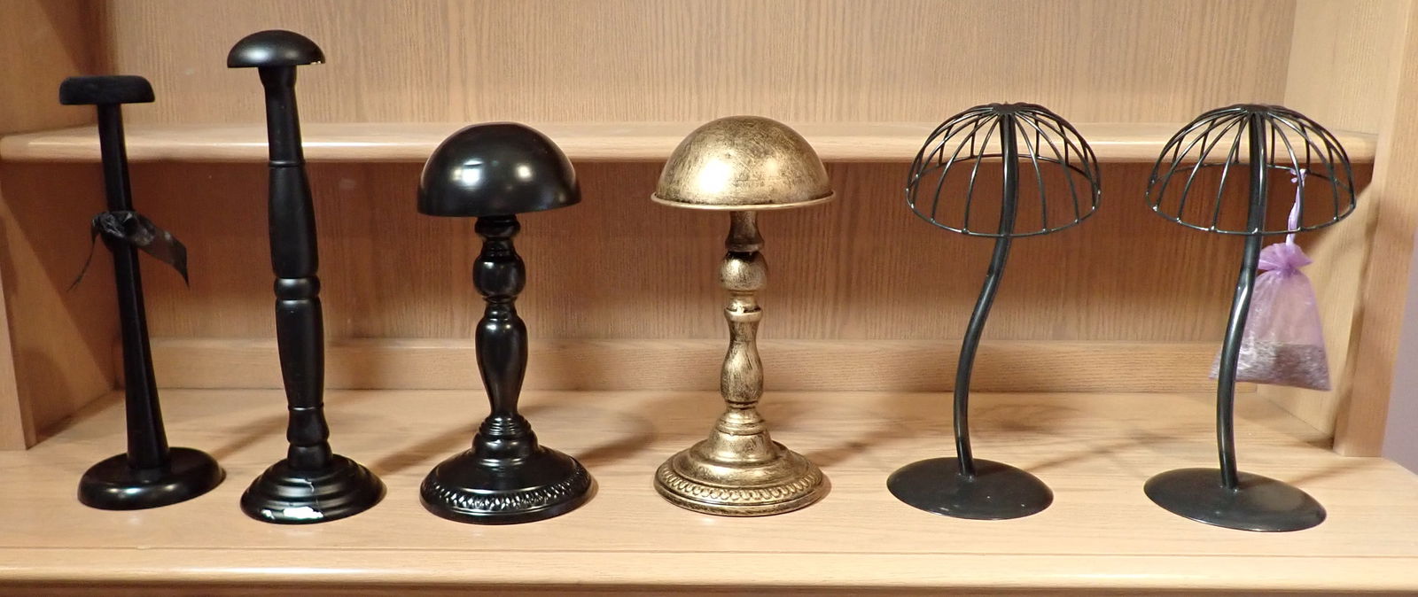 6 Hat Stands & Wicker Box (1 of 3)