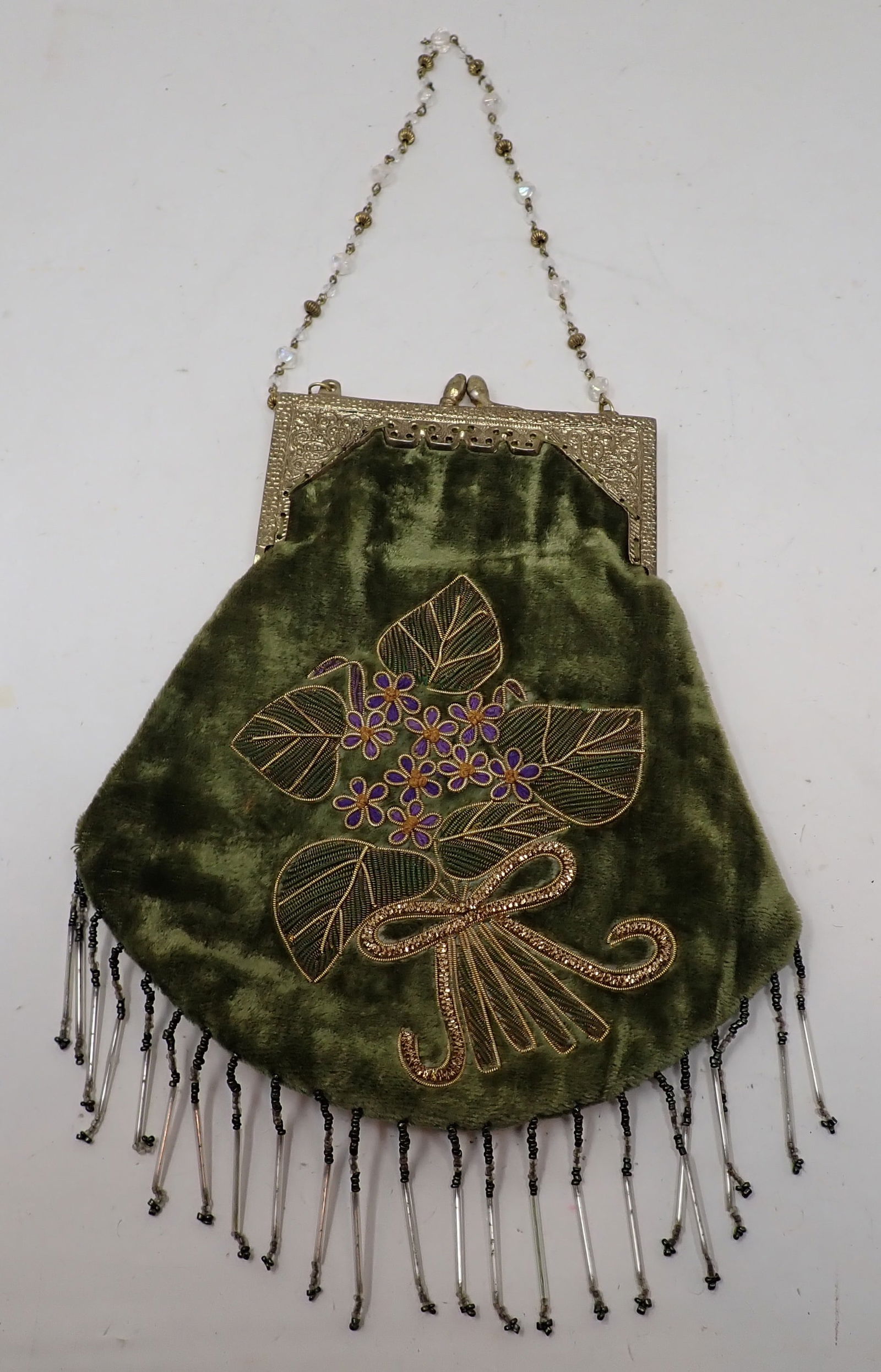 Vintage Beaded & Embroidered Purse (1 of 4)