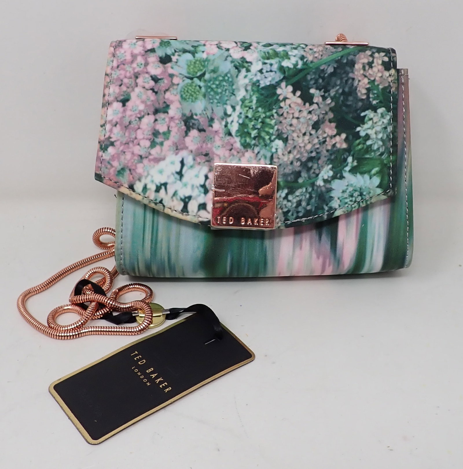 Ted Baker Purse / Bag: Approx 2" x 6" x 4 3/4" tall.