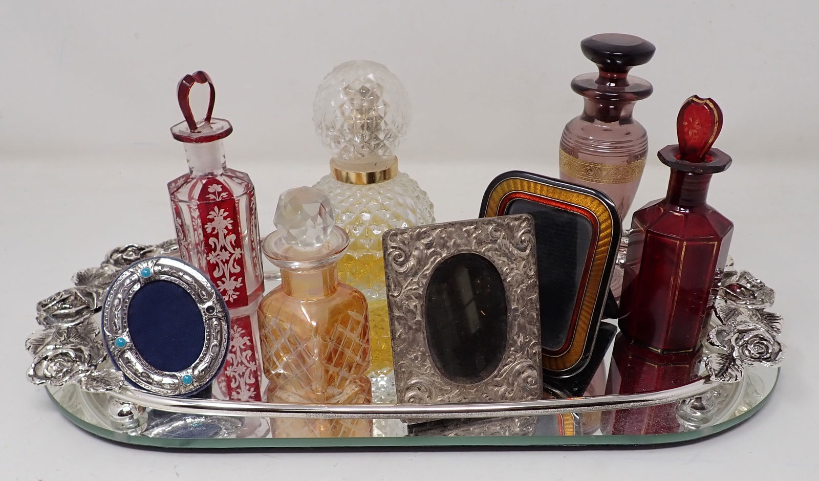 Vanity Tray Perfume Bottles & Picture Frames (1 of 5)