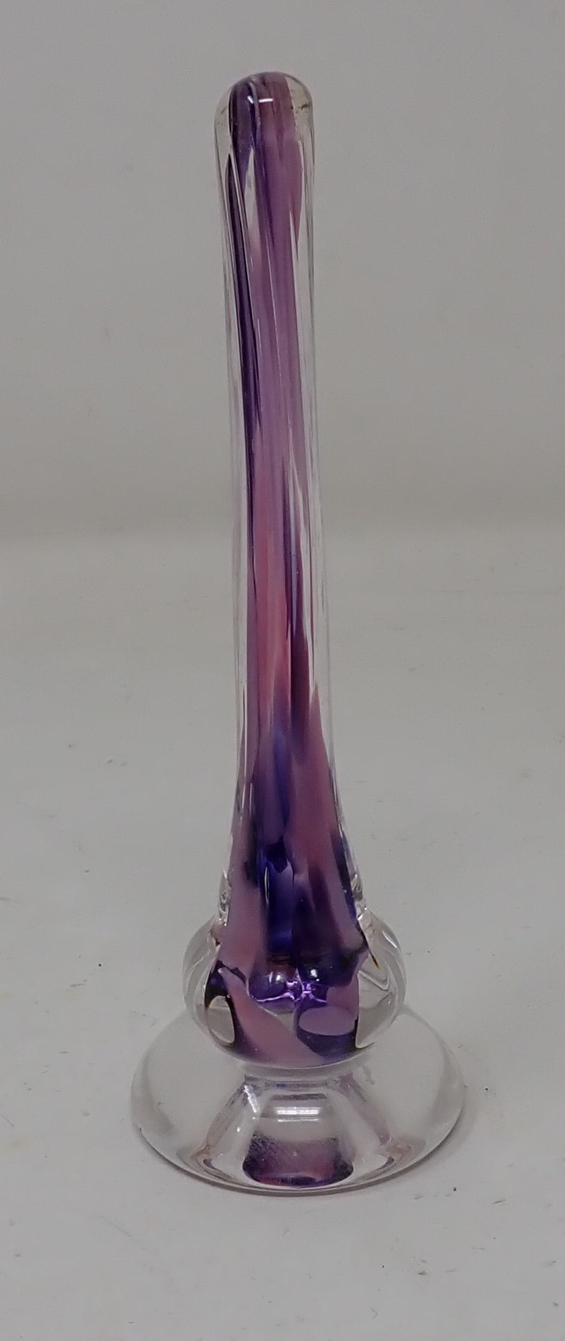 Signed Art Glass Ring Holder: Approx 1 3/4" in diamete at base and 5 1/4" tall