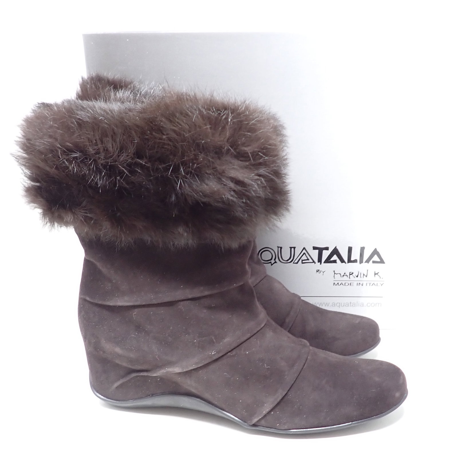 Aquatalia Marvin K Expresso Nappa Vault Boots: Size 10